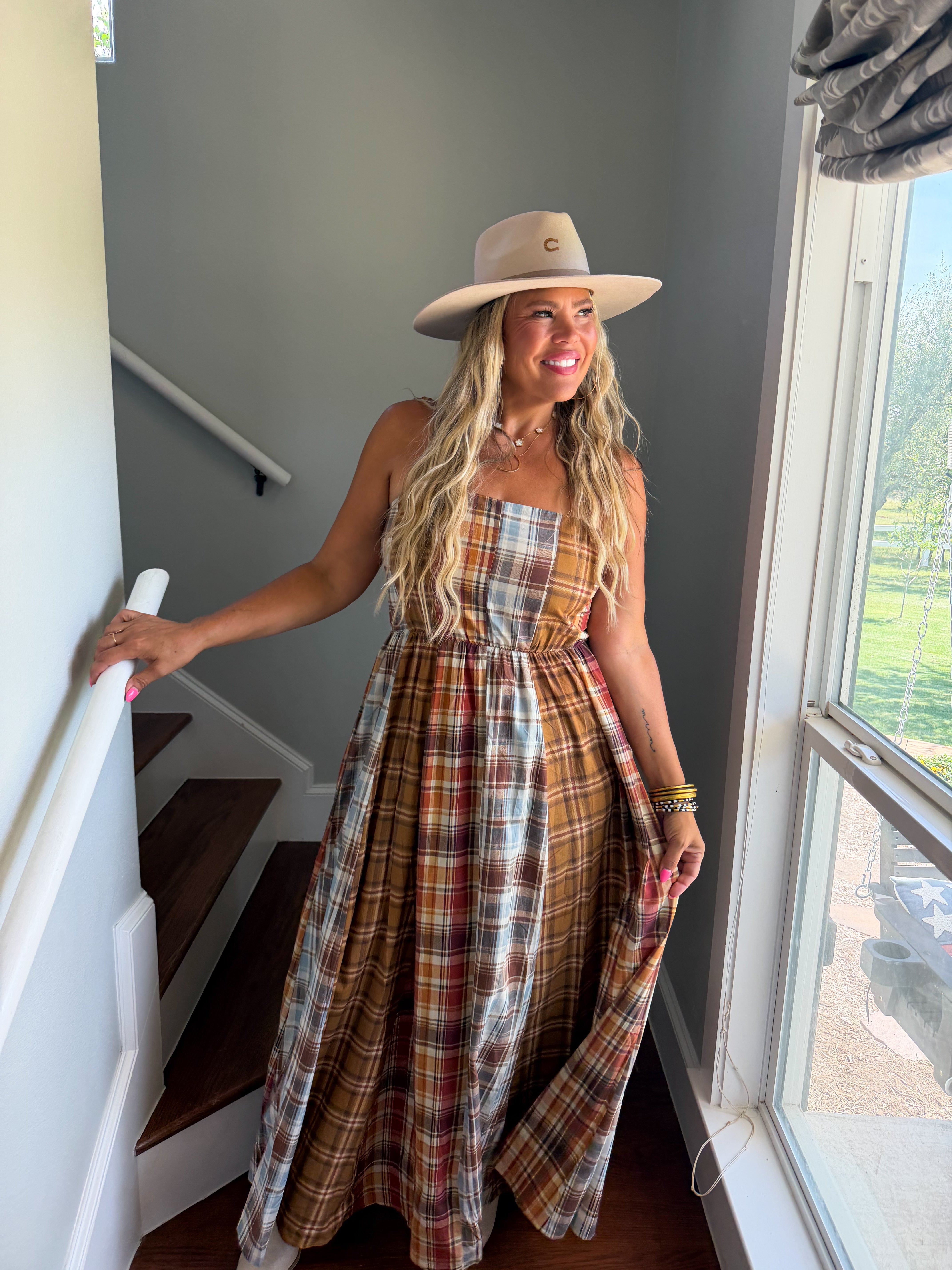 PRE-ORDER: THE ASHFORD PLAID MAXI DRESS