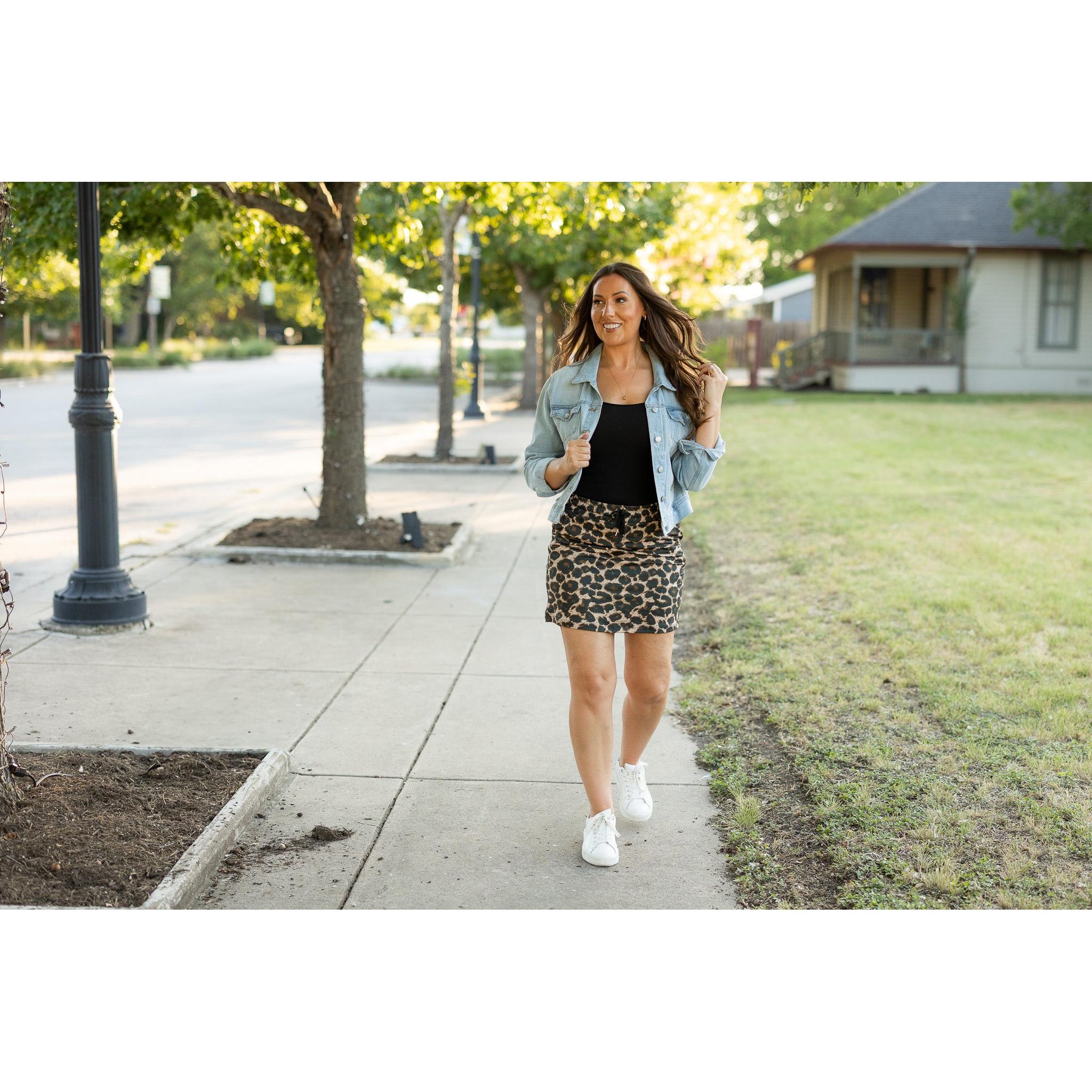 The Liana - Leopard 2.0 Jogger Skirt