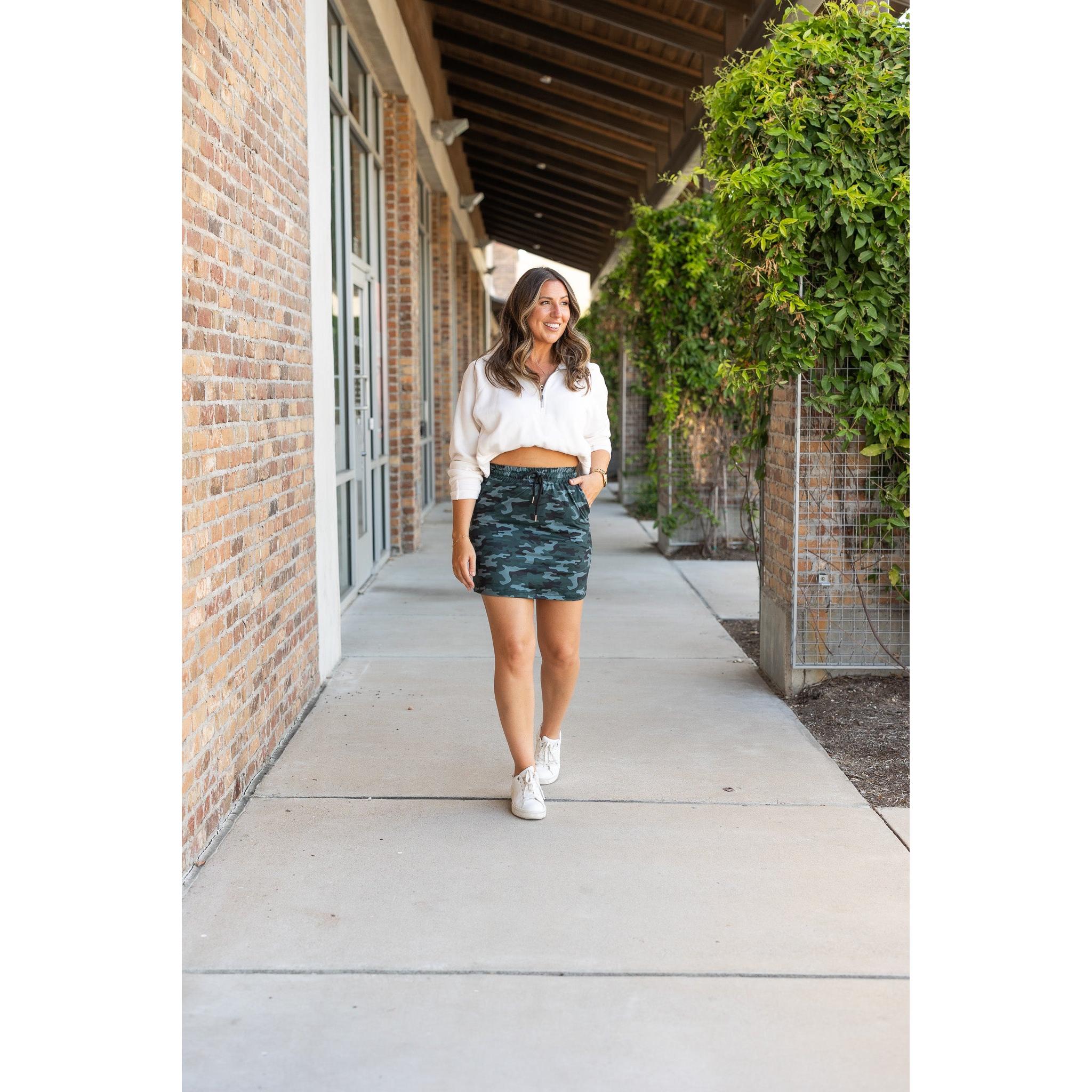 The Kai - Curvy CAMO Jogger Skirt
