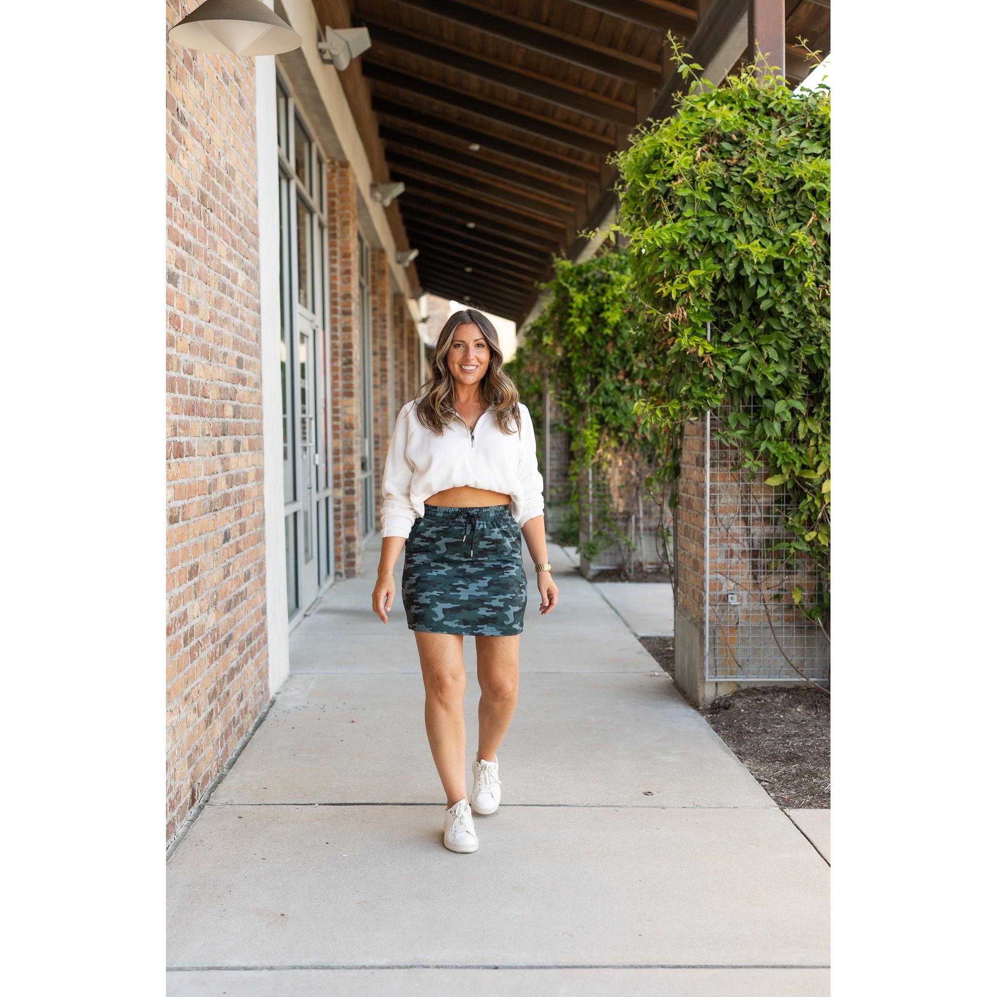 The Kai - Curvy CAMO Jogger Skirt