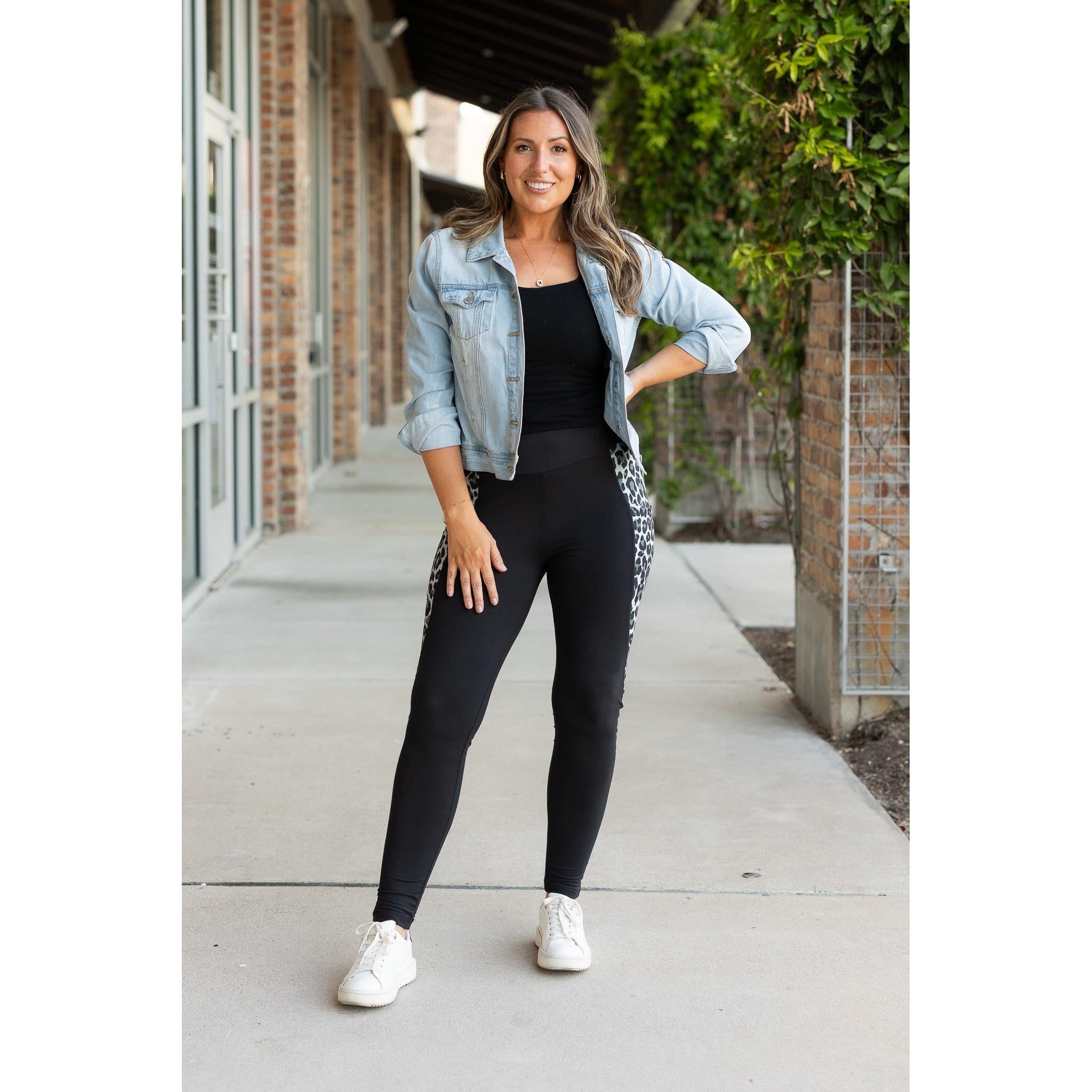 The Sabrina - Snow Leopard Panel Leggings