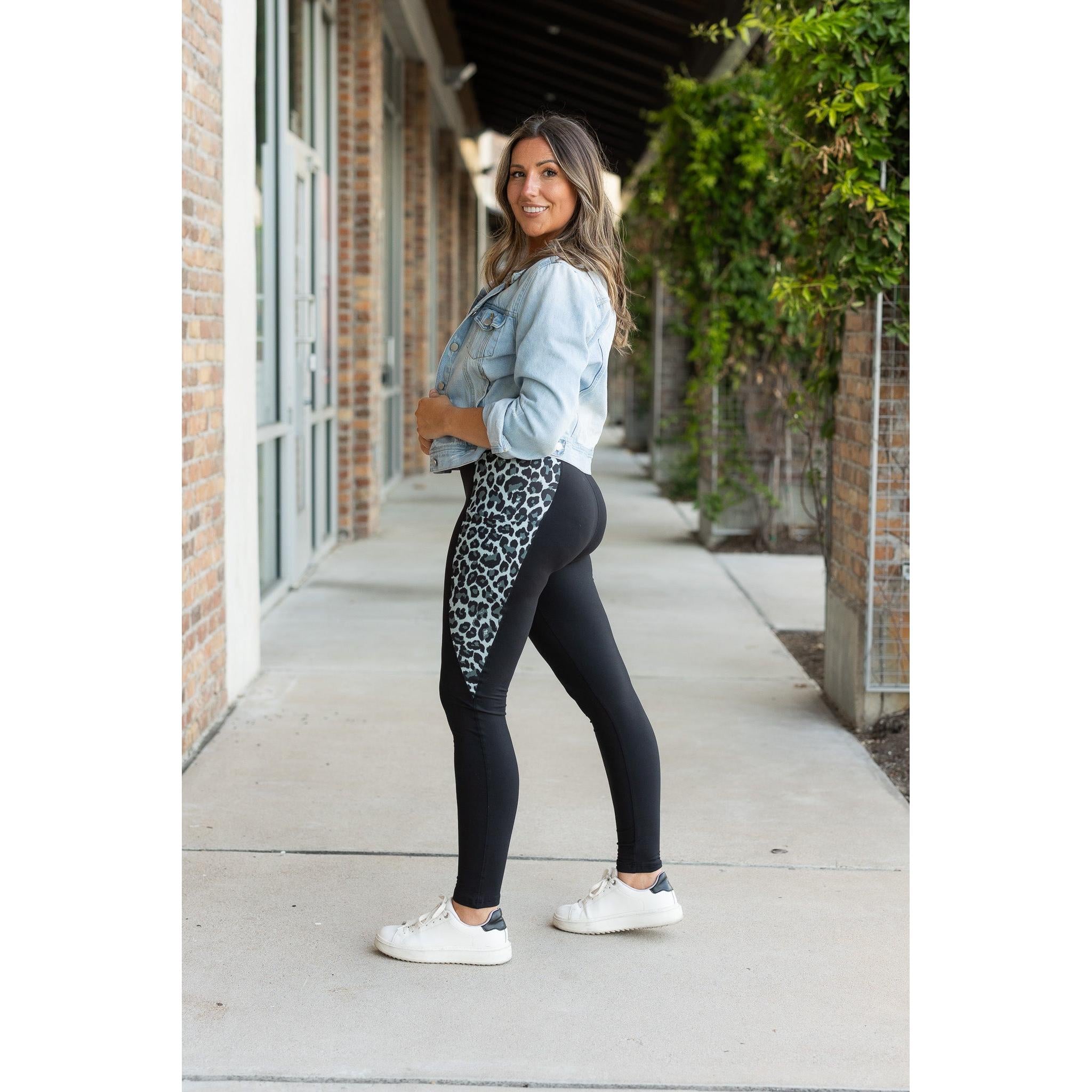 The Sabrina - Snow Leopard Panel Leggings