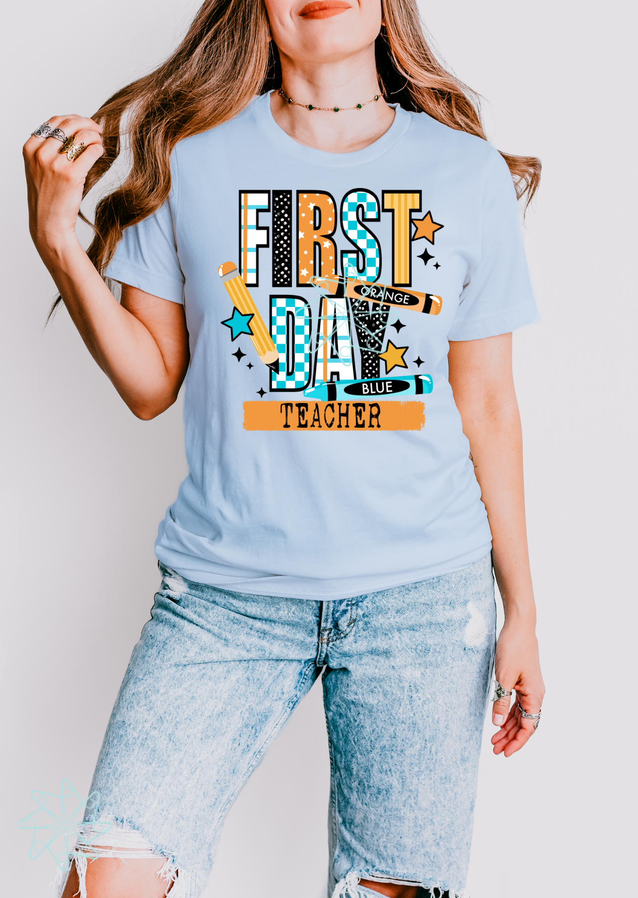 First Day Teacher Pencil Tee