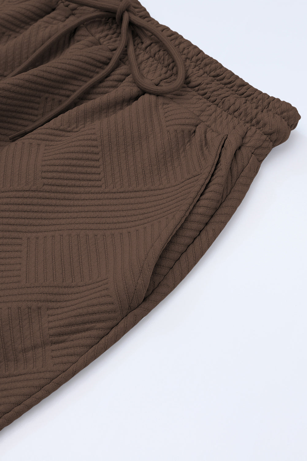 Textured Loose Fit Tee and Pants Set