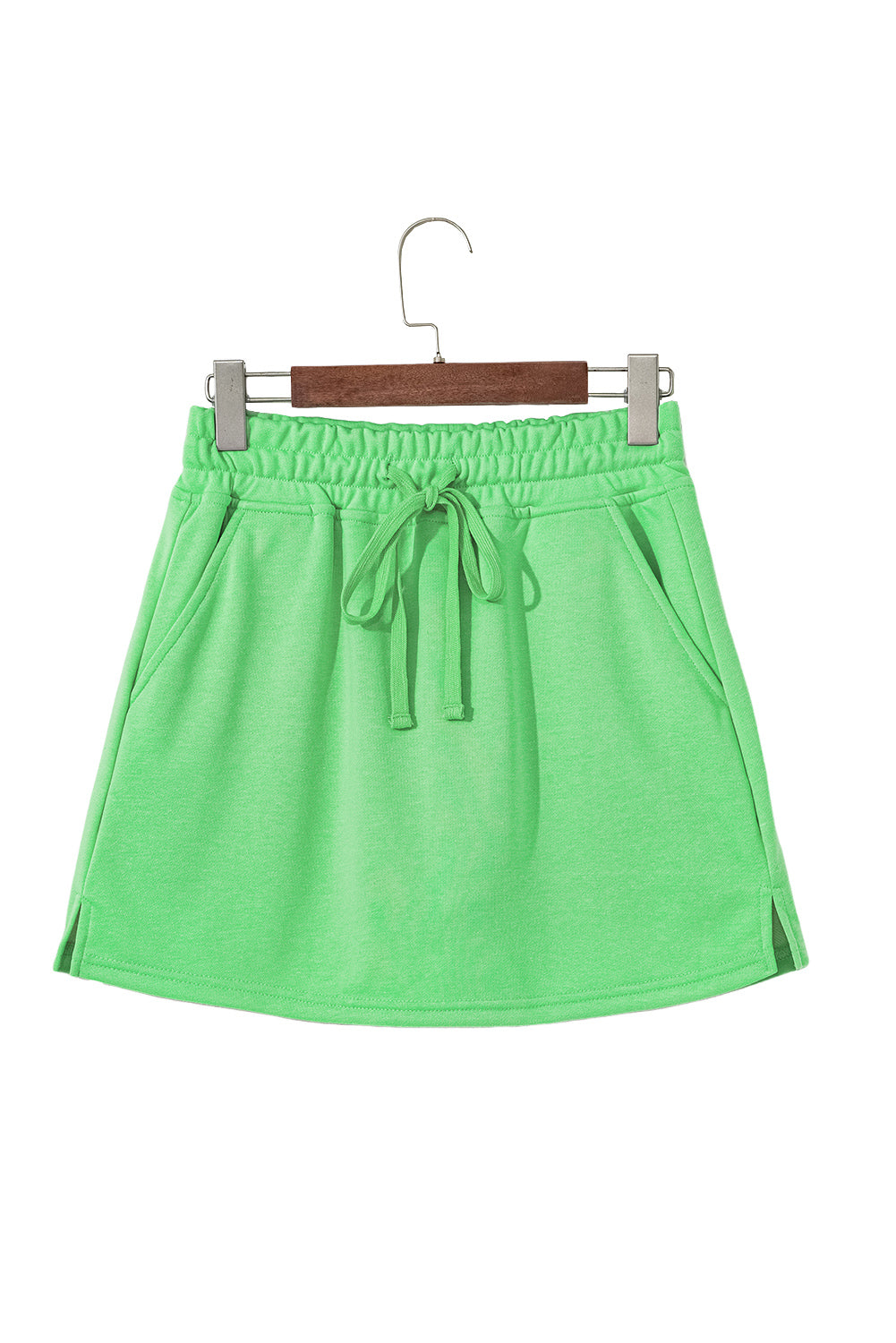 French Terry Drawstring Mini Skort with Pockets