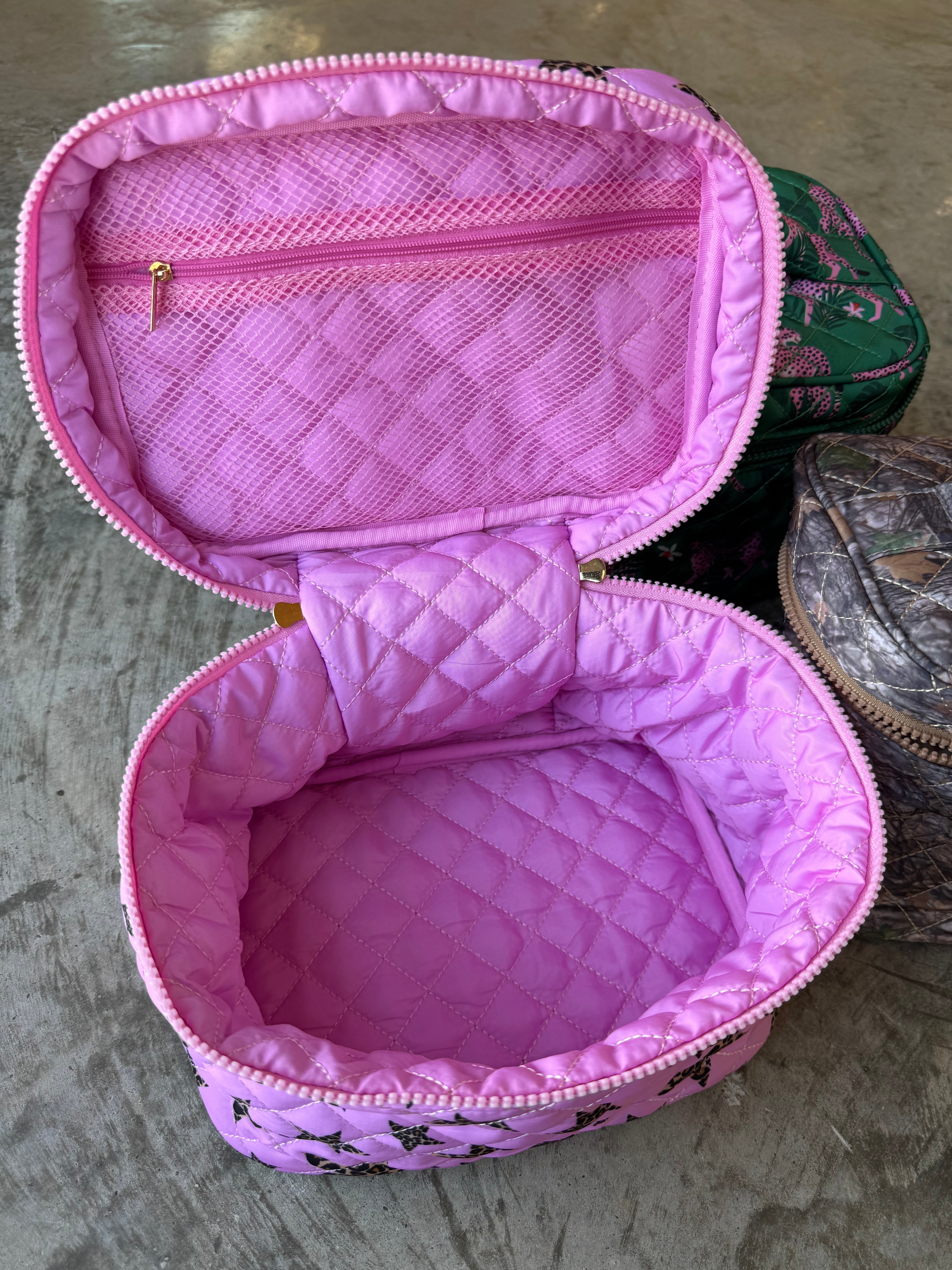 PRE-ORDER: QUILTED PUFFER MAKEUP BAG