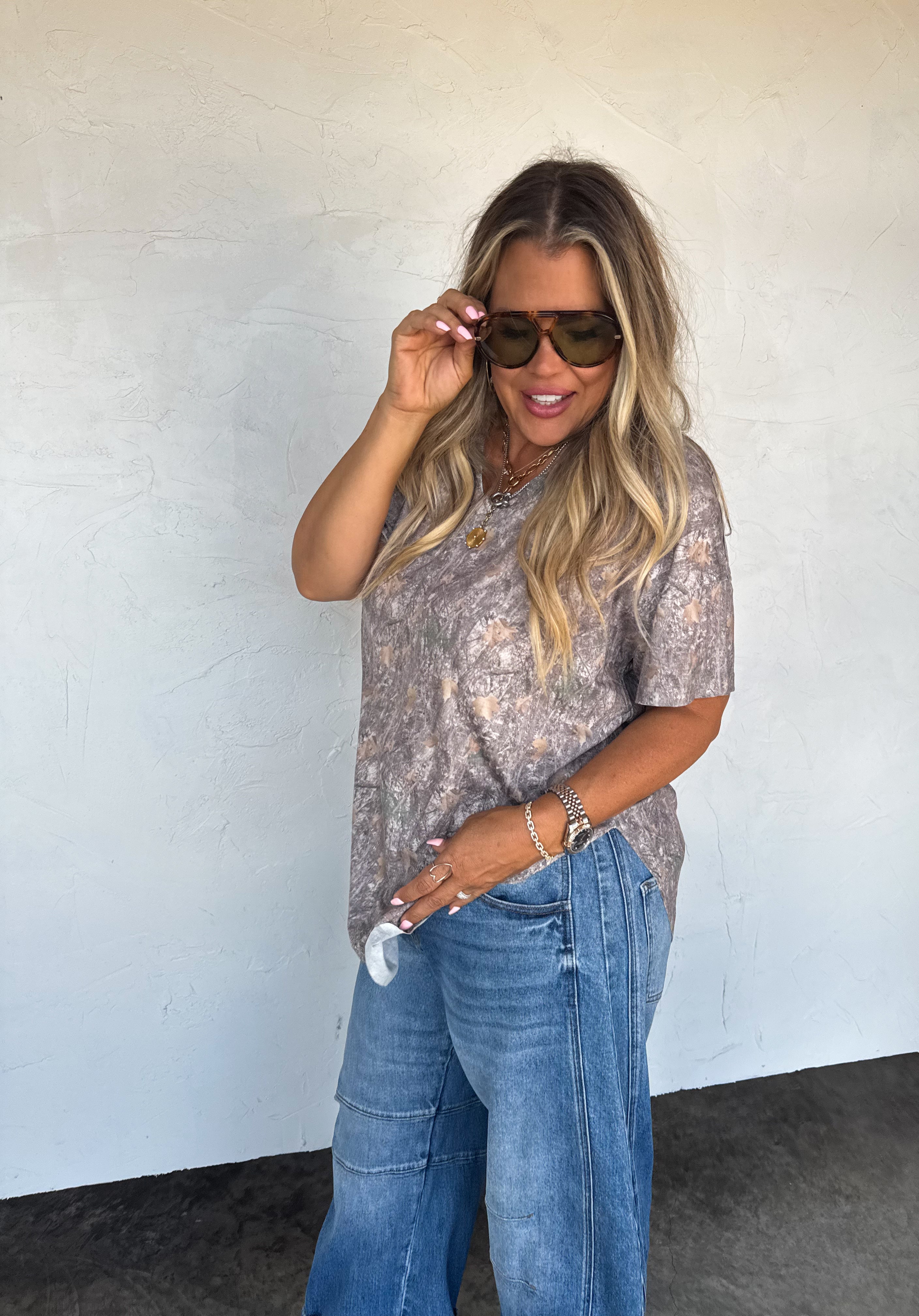 PRE-ORDER: JOEY VNECK WASHED COTTON BOYFRIEND TEE