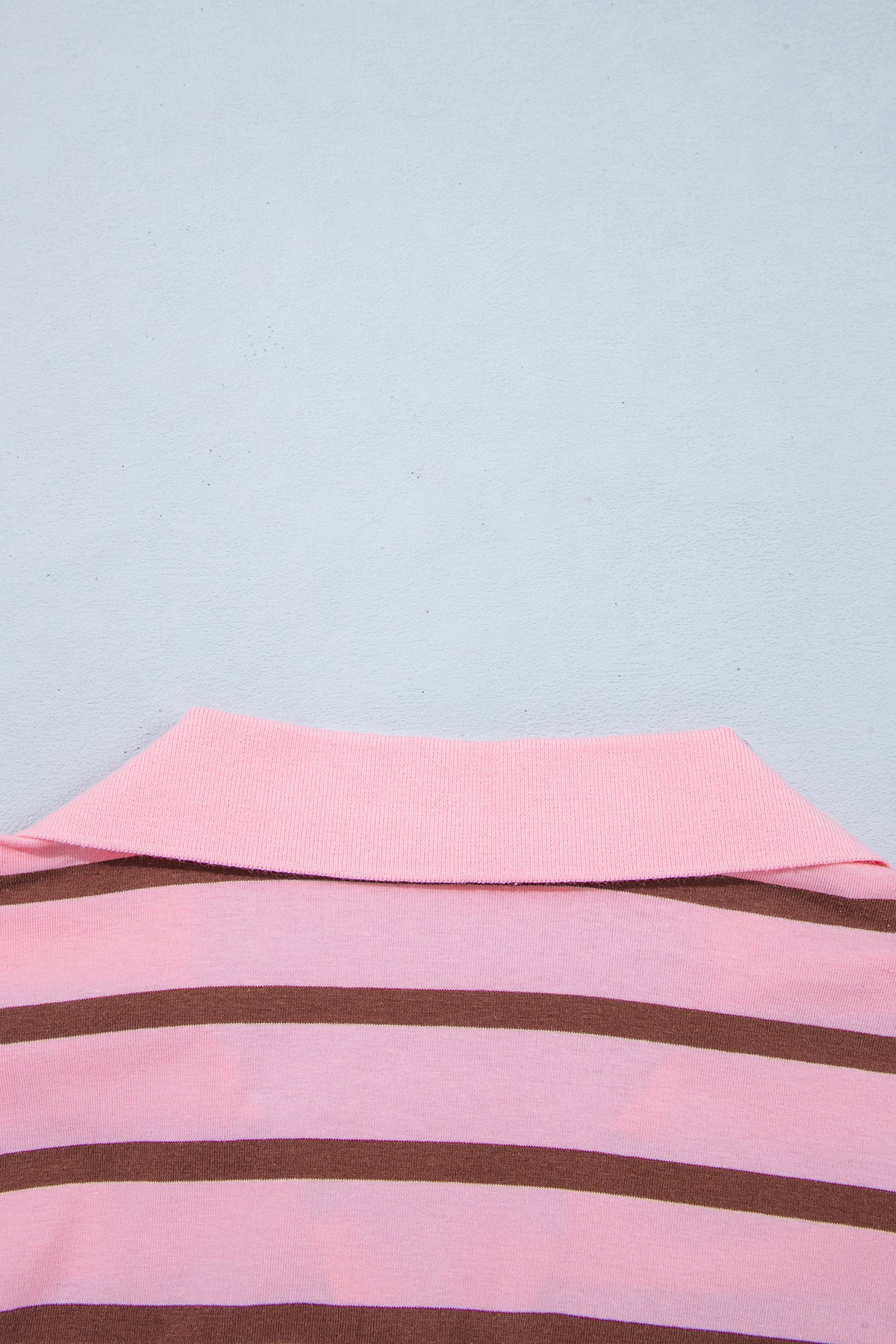 PRE-ORDER: Pink Striped Long Sleeve Collar Shift Top