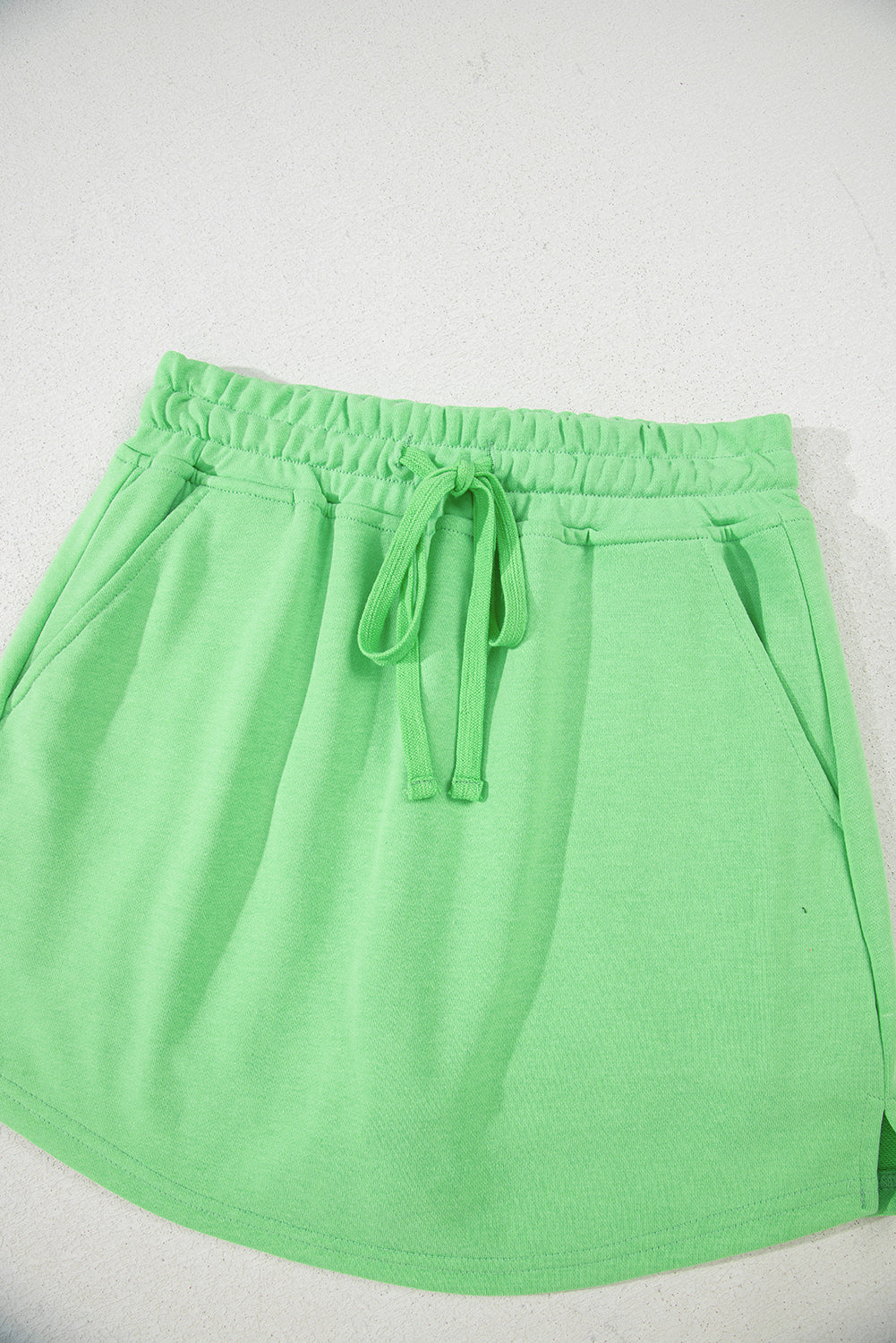 PRE-ORDER: French Terry Drawstring Mini Skort with Pockets