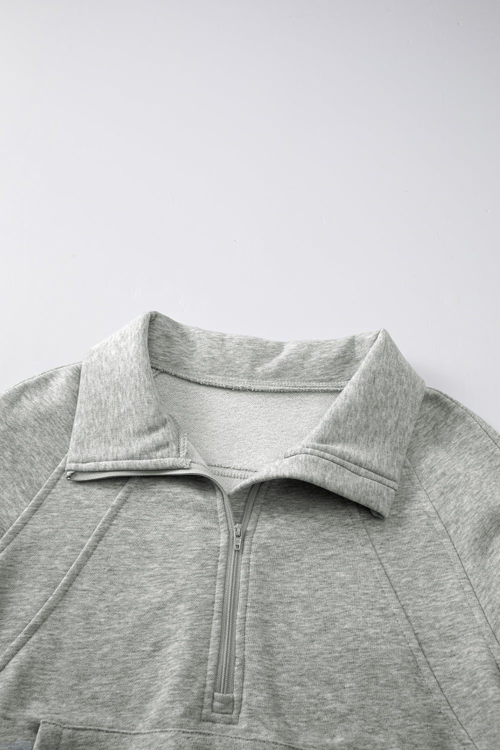 PRE-ORDER: Zip Up Stand Collar Thumbhole Sleeve Sweatshirt
