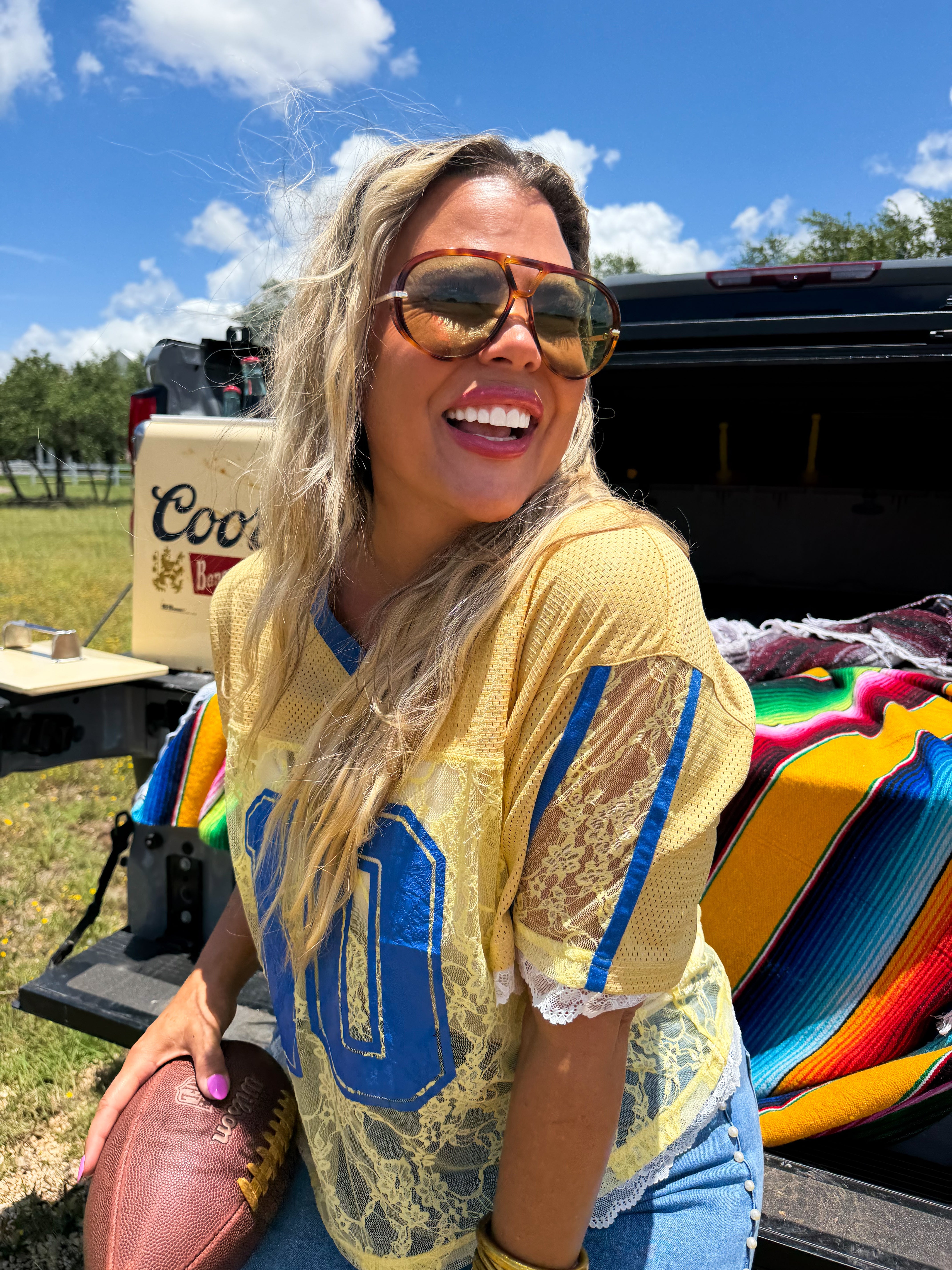 PRE-ORDER: BLEACHER BABE LACE JERSEY