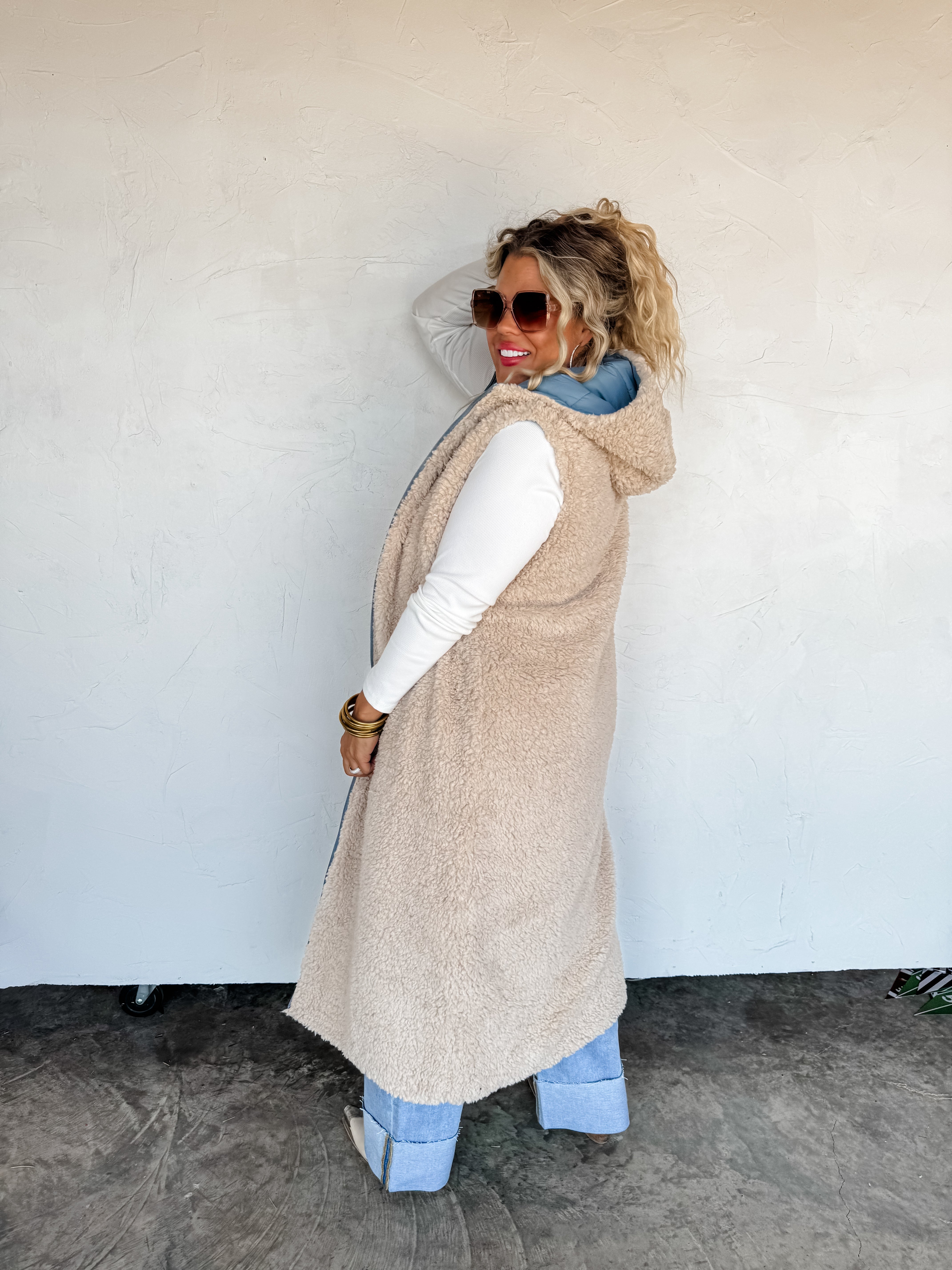 PRE-ORDER: REVERSIBLE SHERPA PUFFER VEST