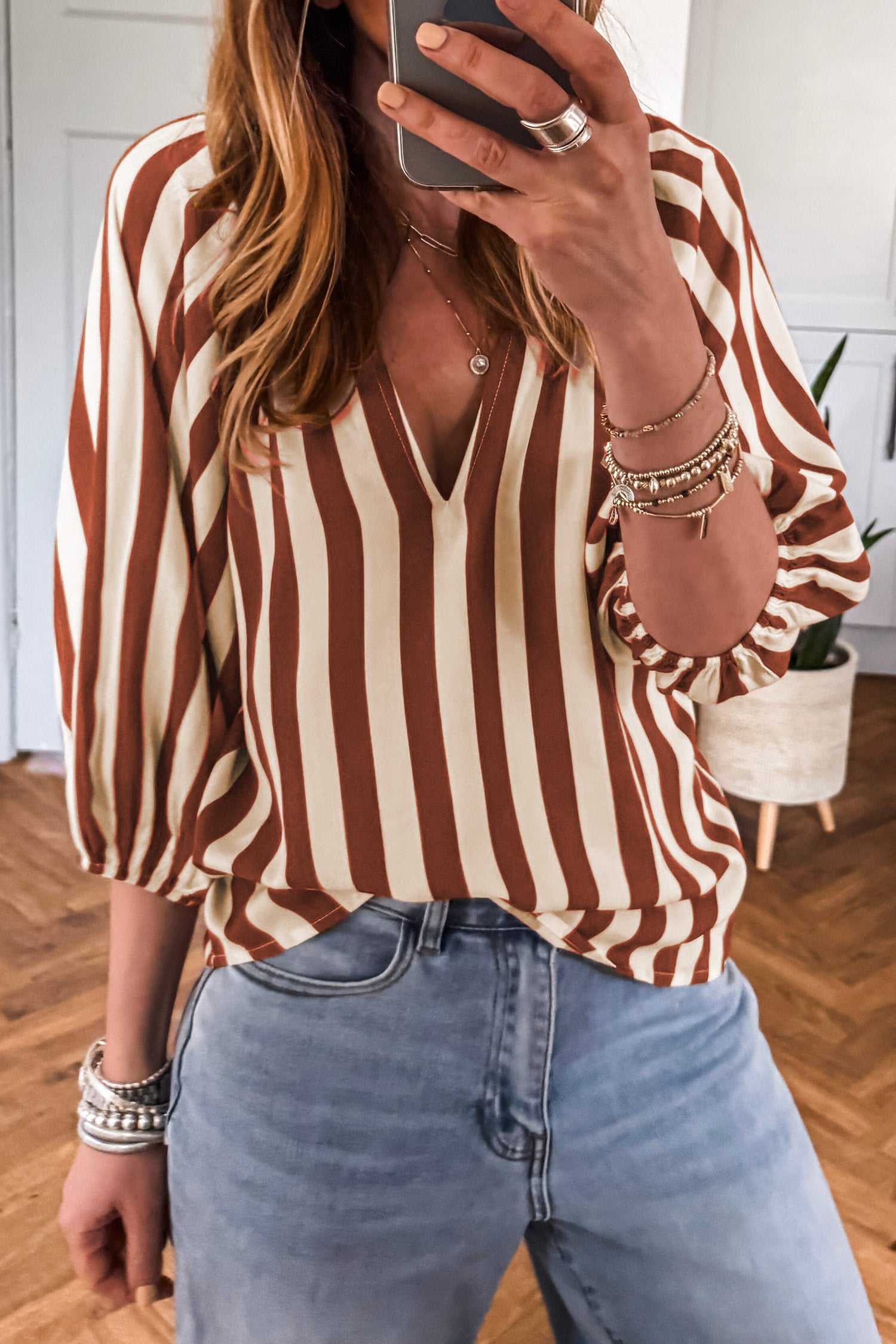 PRE-ORDER: Coffee Date Stripe Top