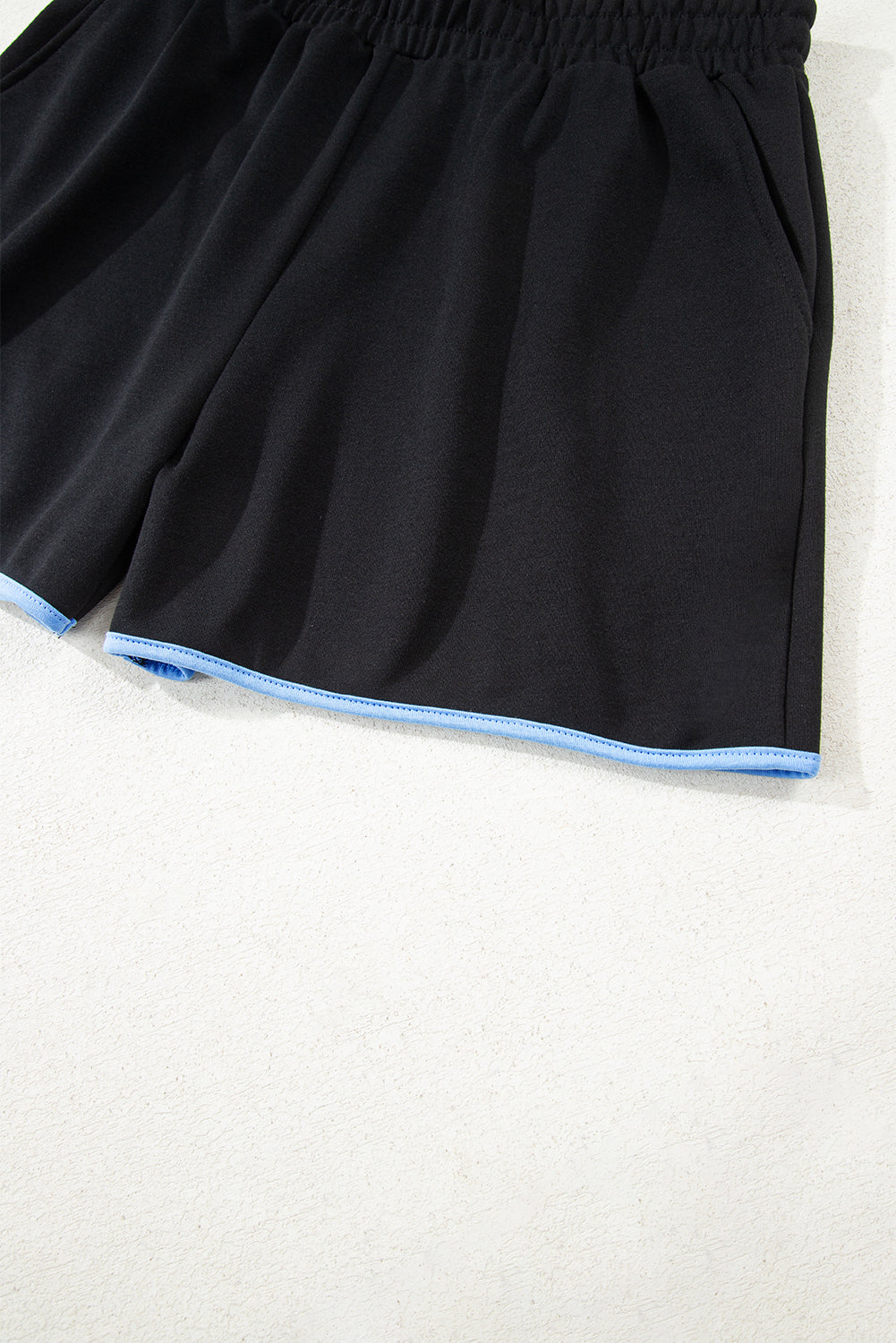 PRE-ORDER: Colorblock Patchwork Half Button Pullover and Shorts Outfit