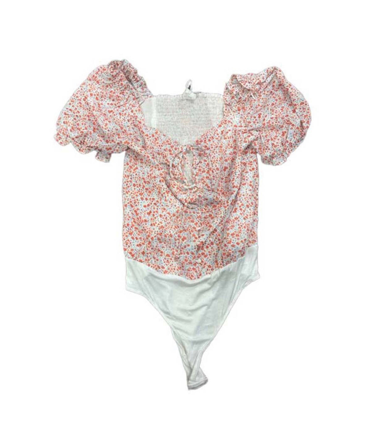 Ditsy Floral Puff-Sleeved Bodysuit
