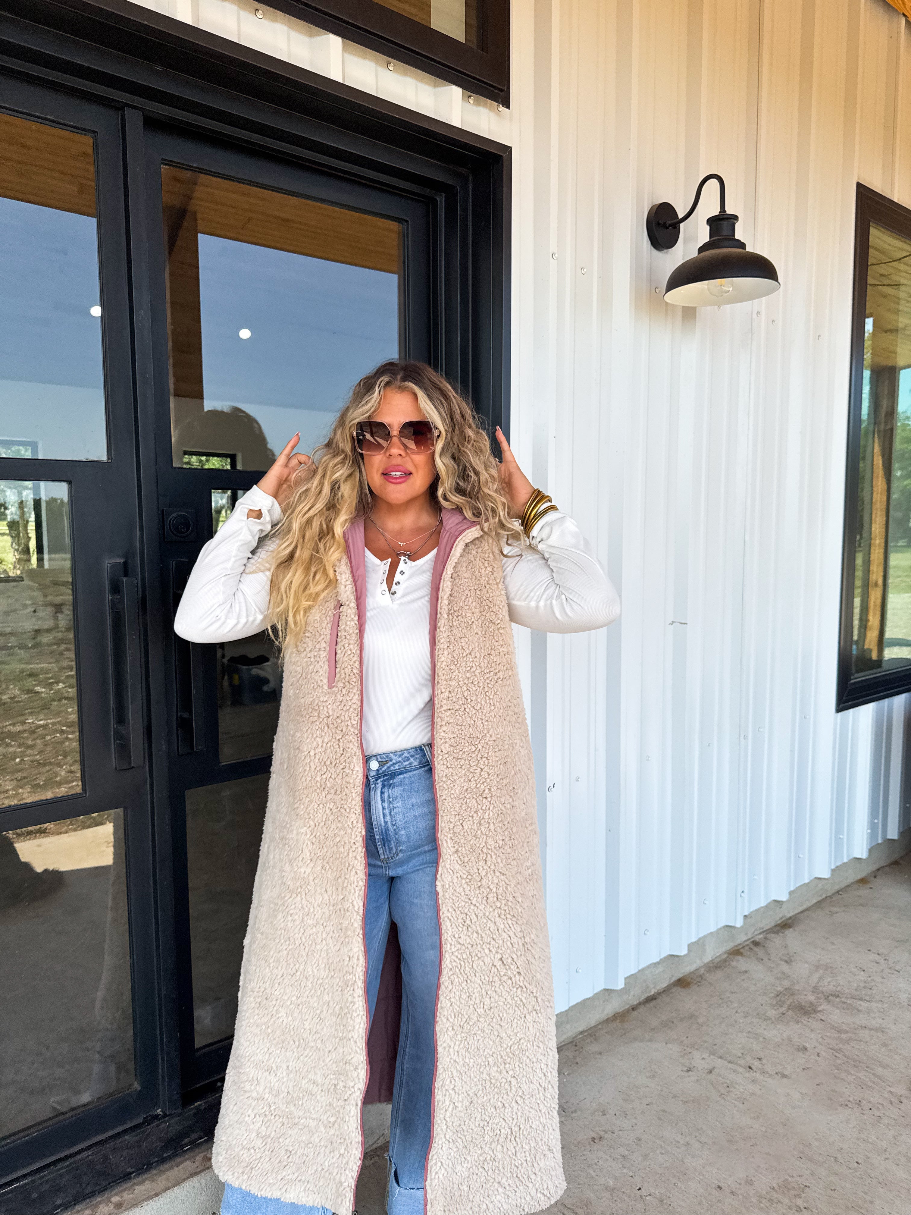 PRE-ORDER: REVERSIBLE SHERPA PUFFER VEST