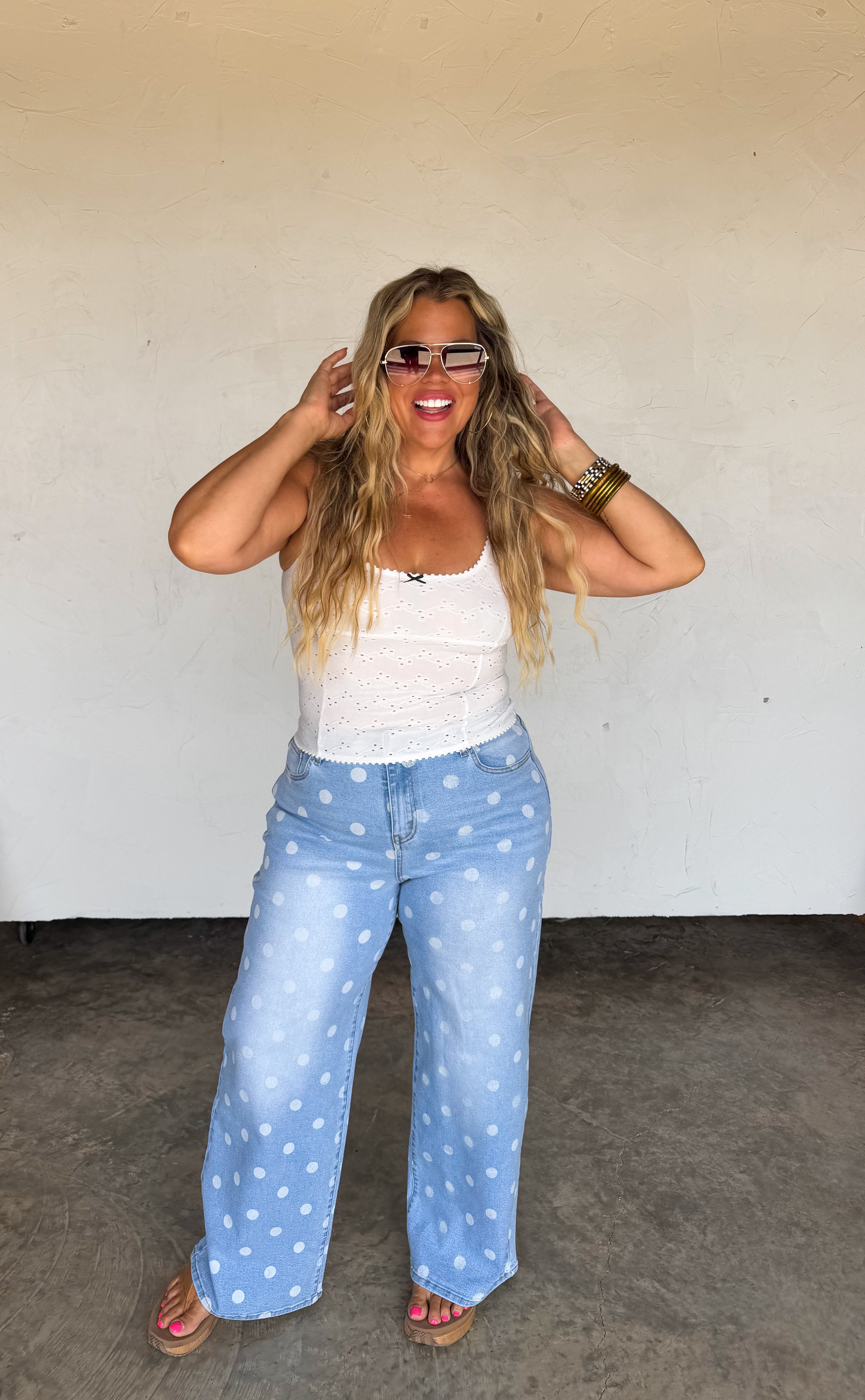 PRE-ORDER: SPOT ON POLKA DOT JEANS