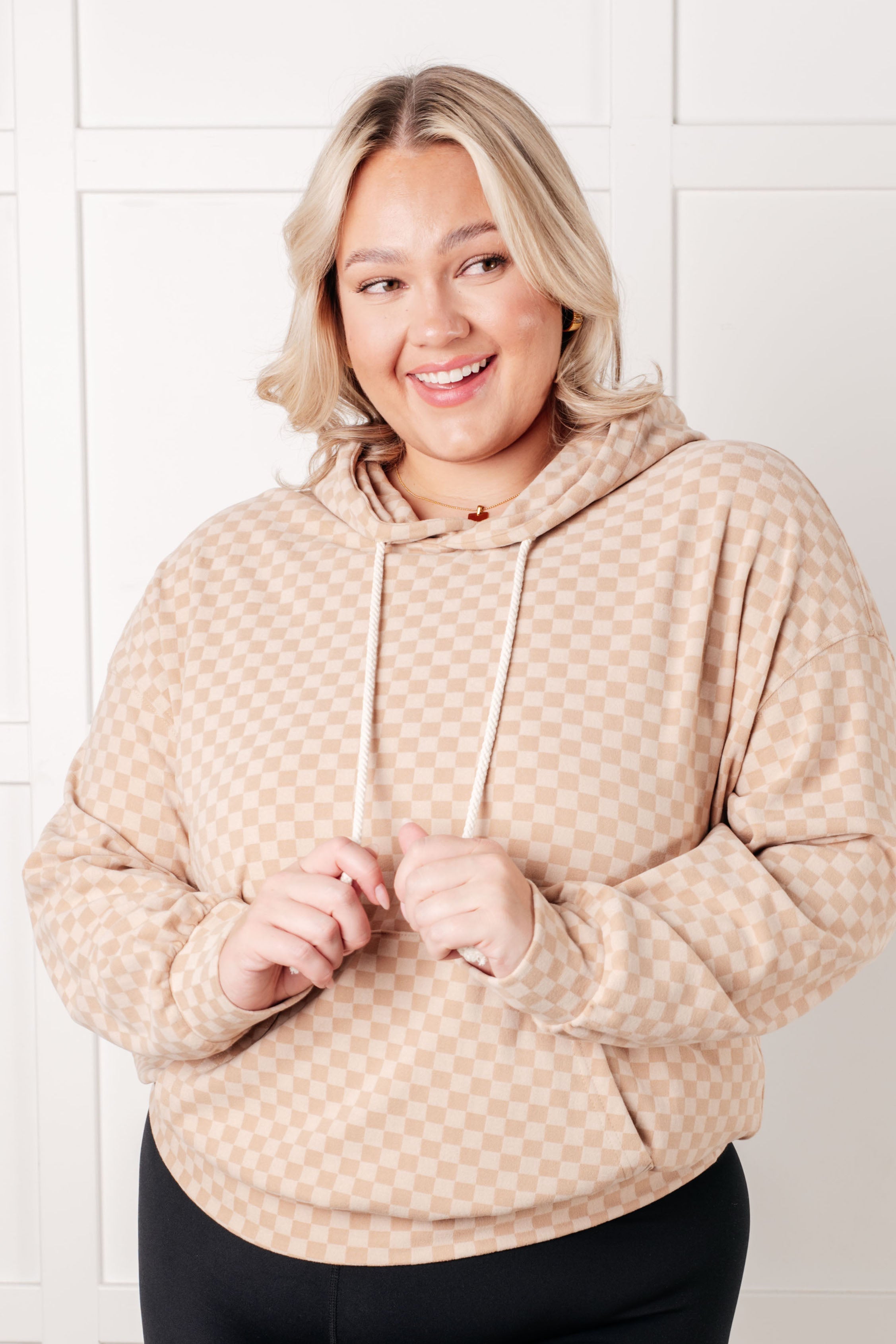 Ask Me Out Checkered Hoodie