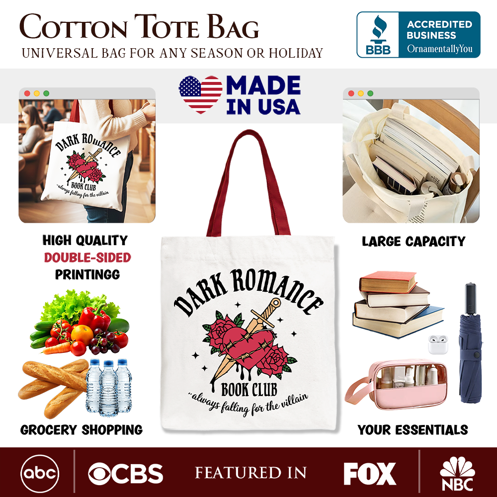 Dark Romance Book Club Canvas Tote Bag