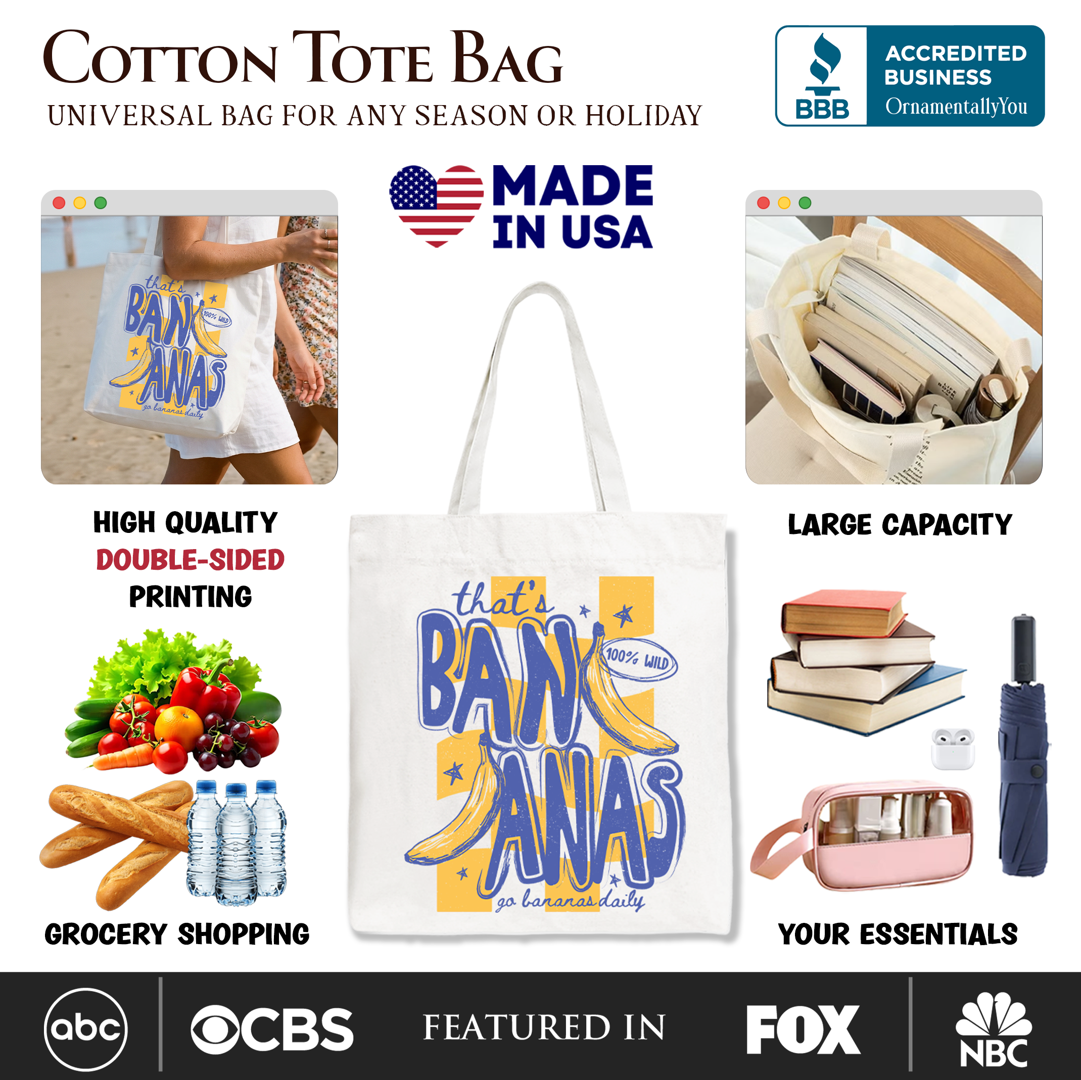 That’s Bananas Summer Tote Bag