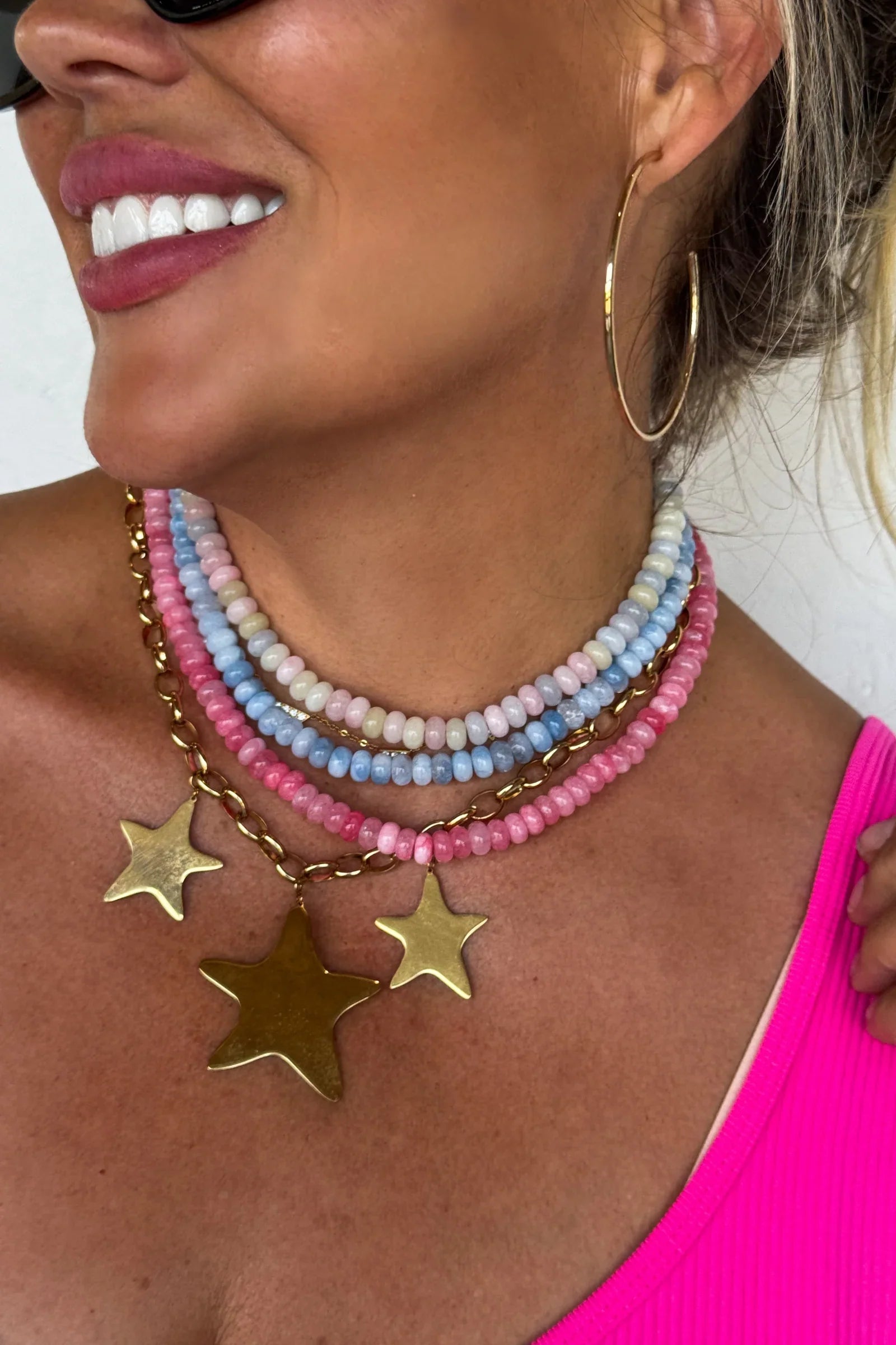 Summer Bead Stone Necklace