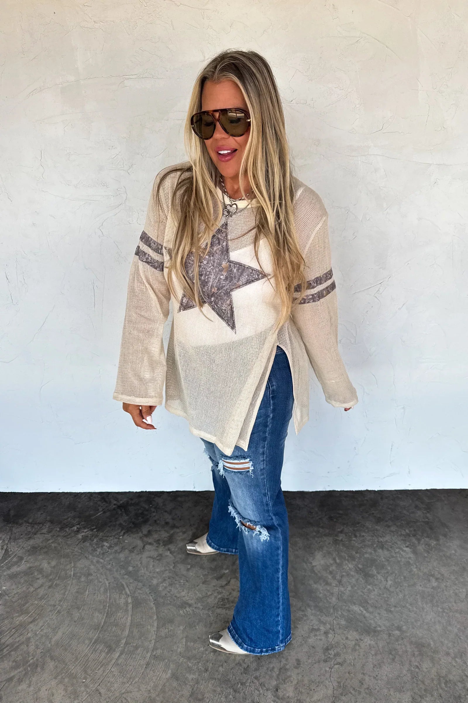 PRE-ORDER: Star Mellow Mesh Cotton Top