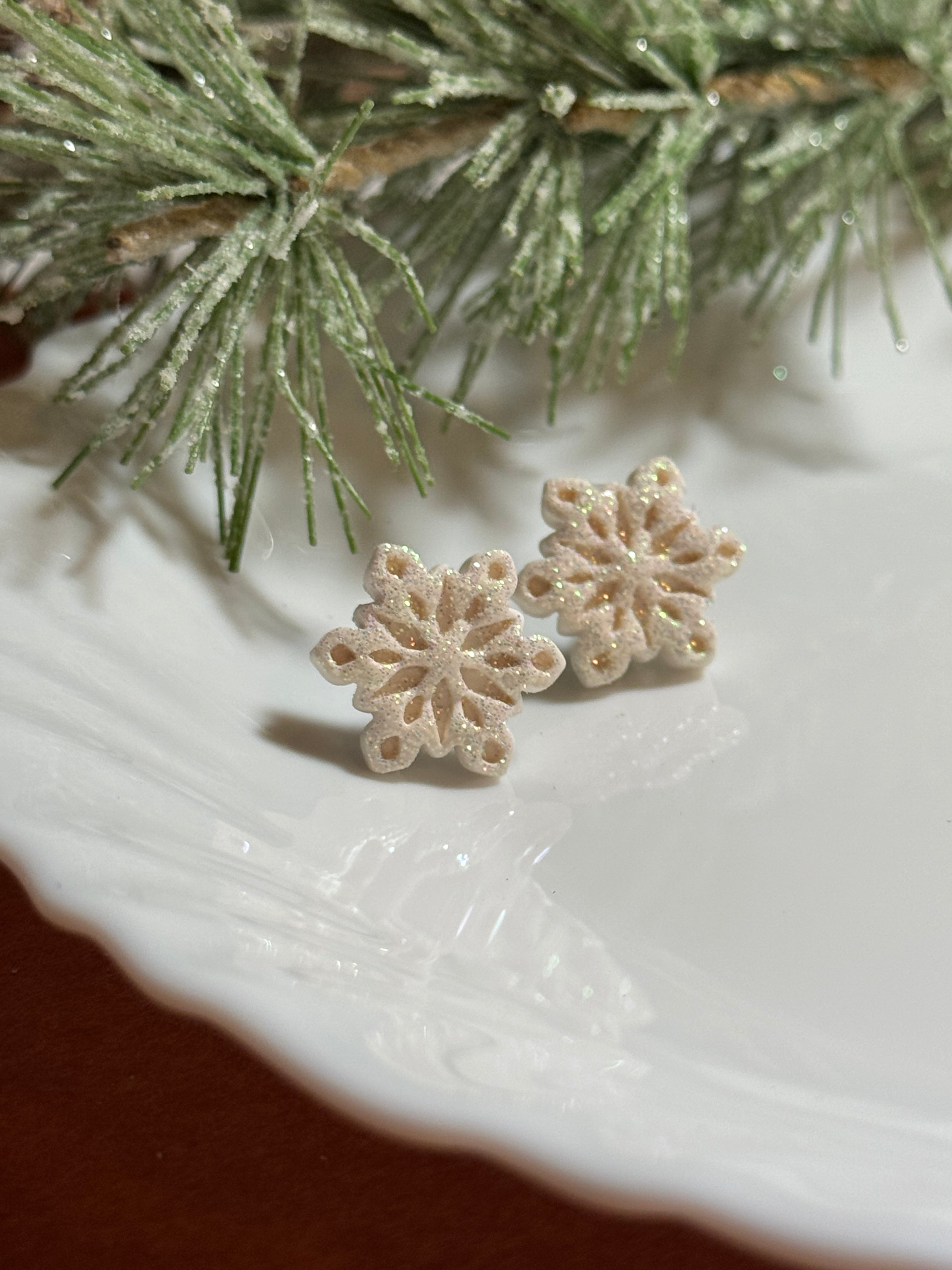 Snowflake Sparkle Studs
