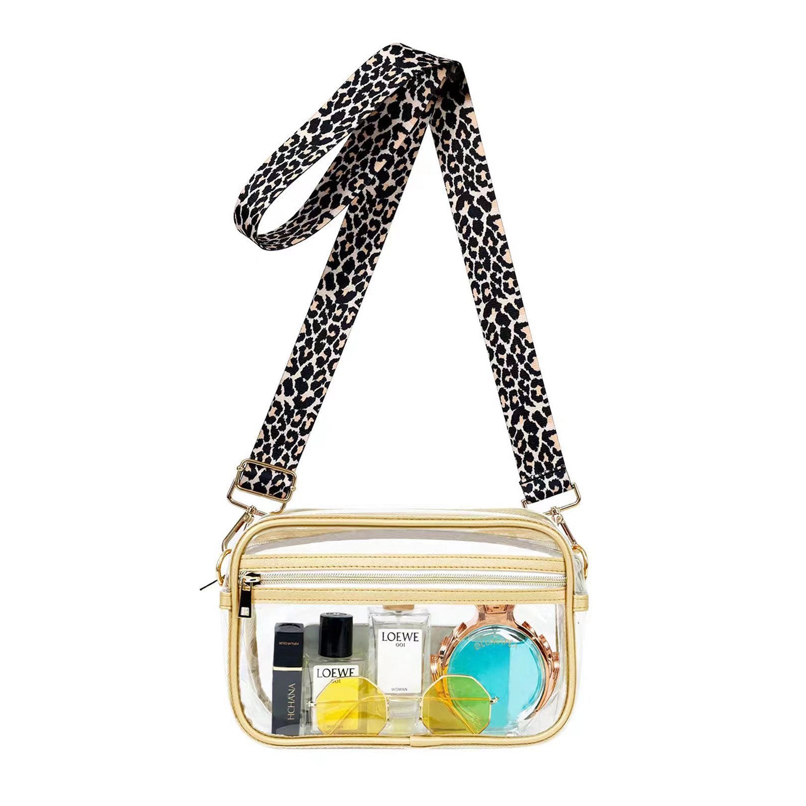 Kendall Leopard Stadium Camera Crossbody