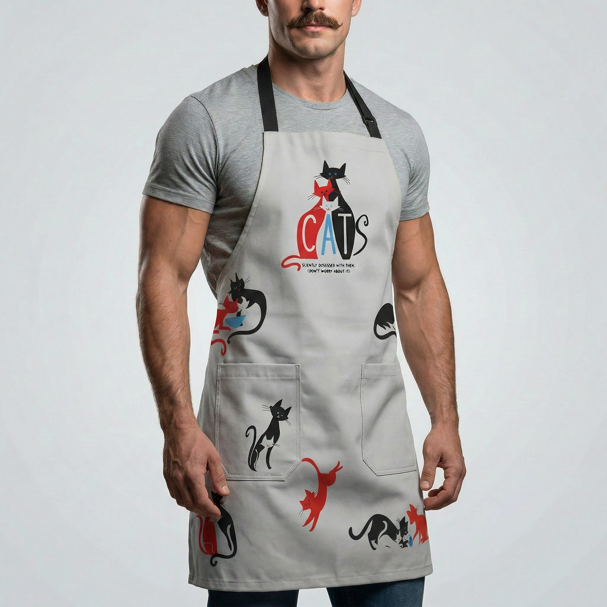 Cats. Slightly Obsessed With Them Funny Cooking and BBQ Apron Unisex