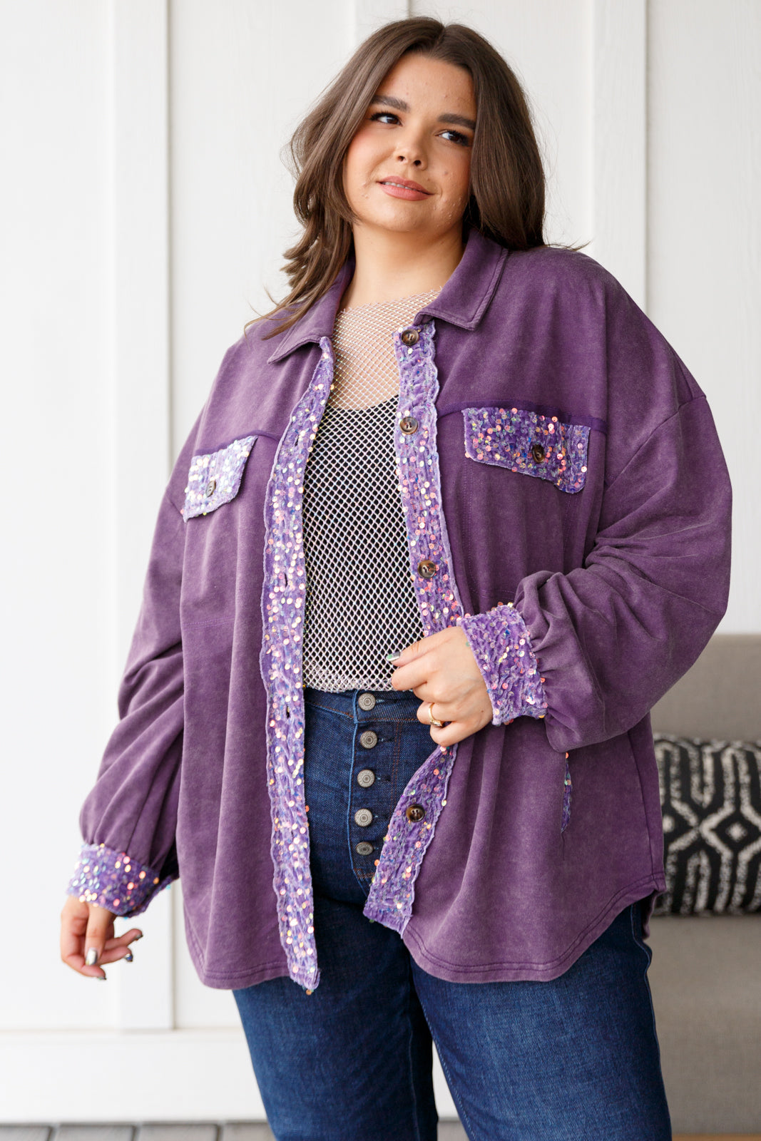Chaos of Sequins Shacket