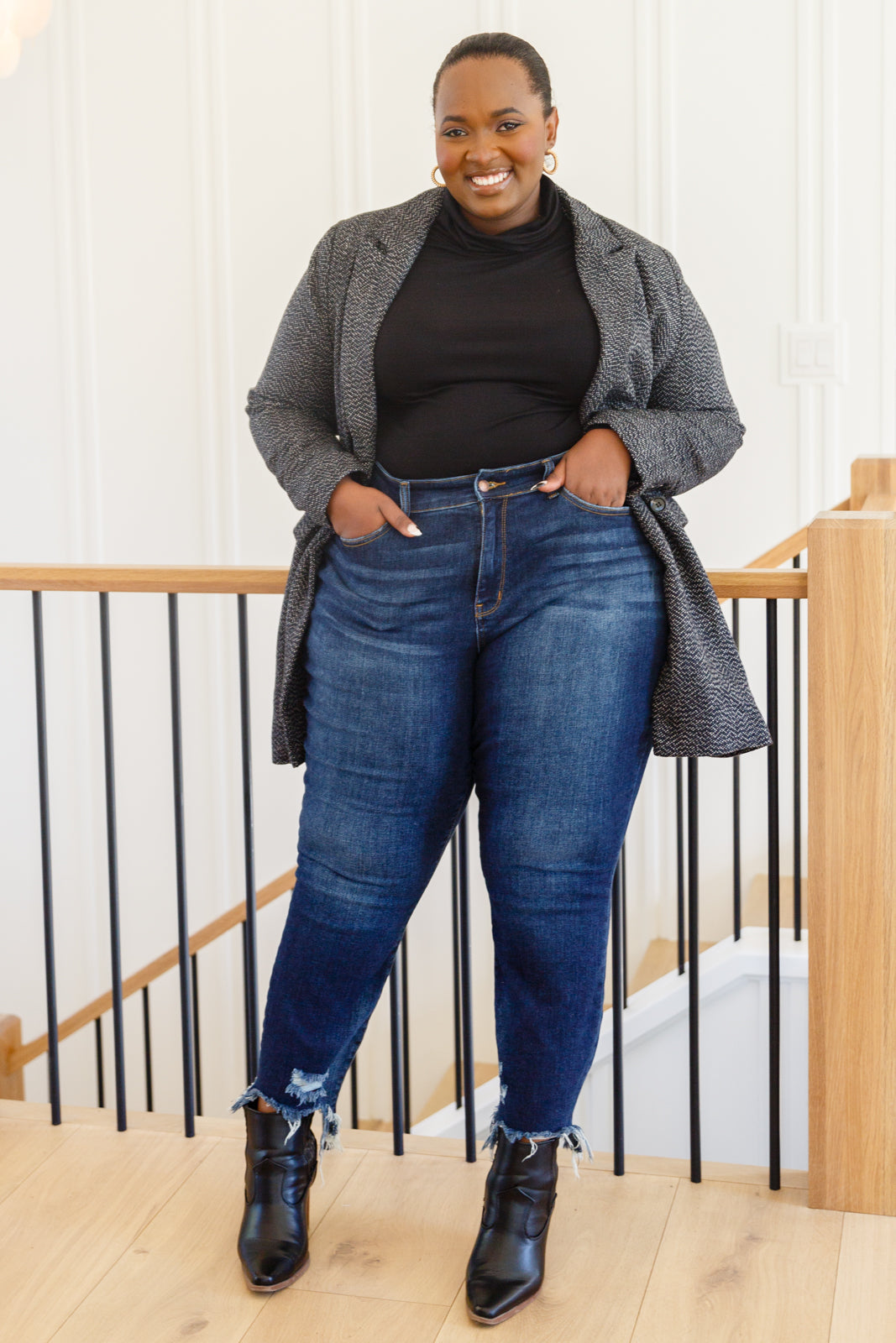 Chic Upon Arrival Button Down Blazer Jacket