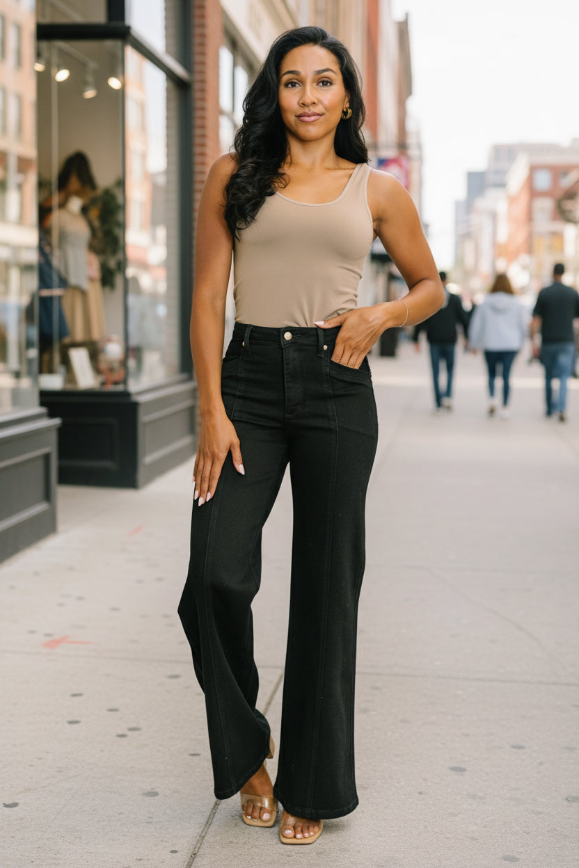 Corinna High Waist Retro Wide