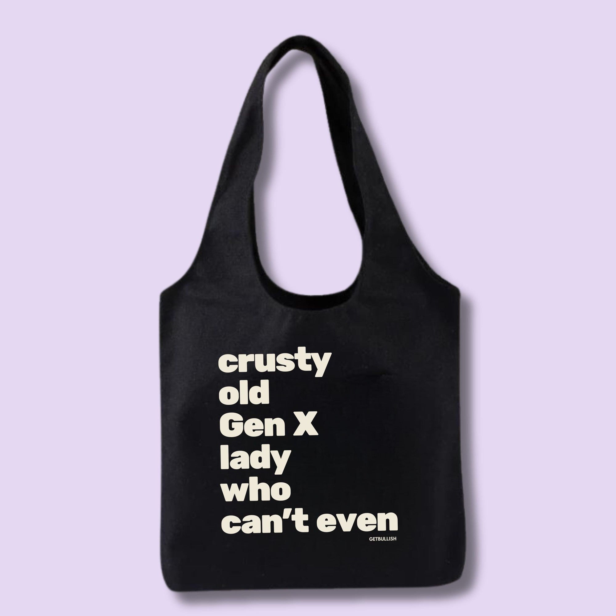Crusty Old Gen X Lady Who Can't Even Keychain and Tote Bag Bundle