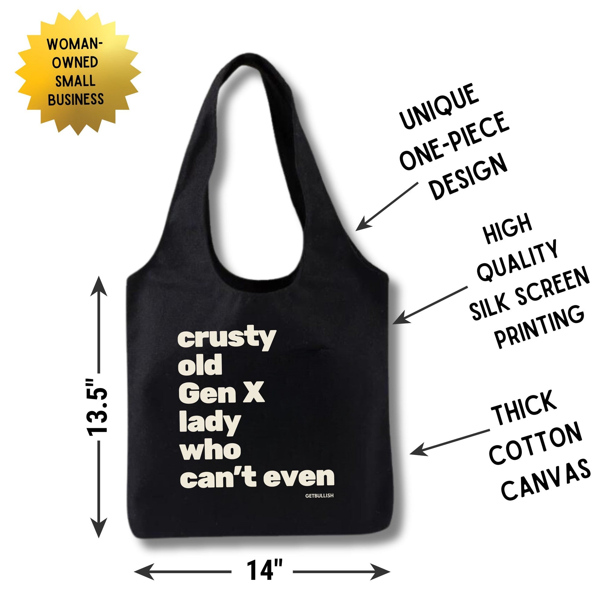 Crusty Old Gen X Lady Who Can't Even Keychain and Tote Bag Bundle