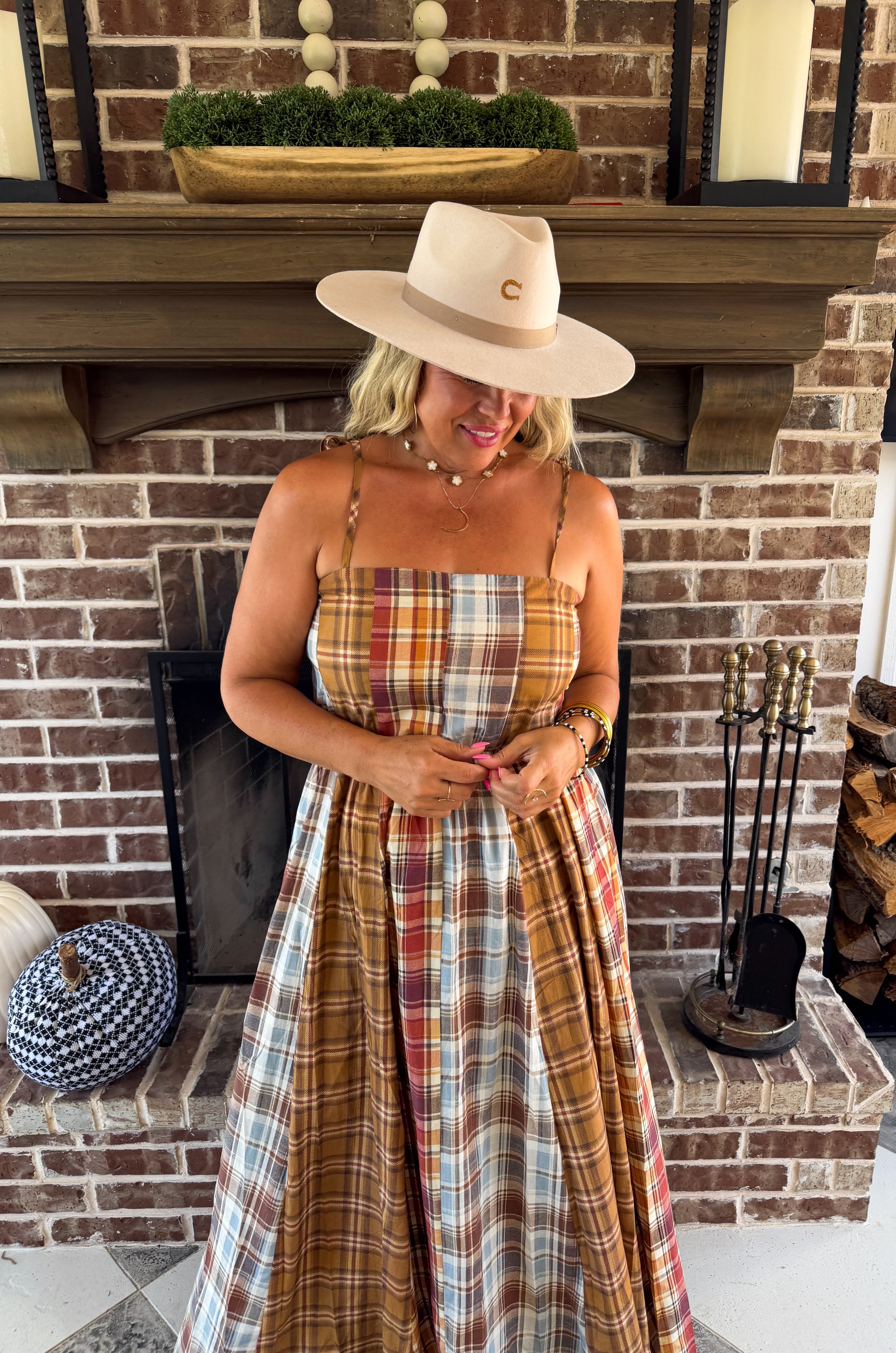 PRE-ORDER: THE ASHFORD PLAID MAXI DRESS