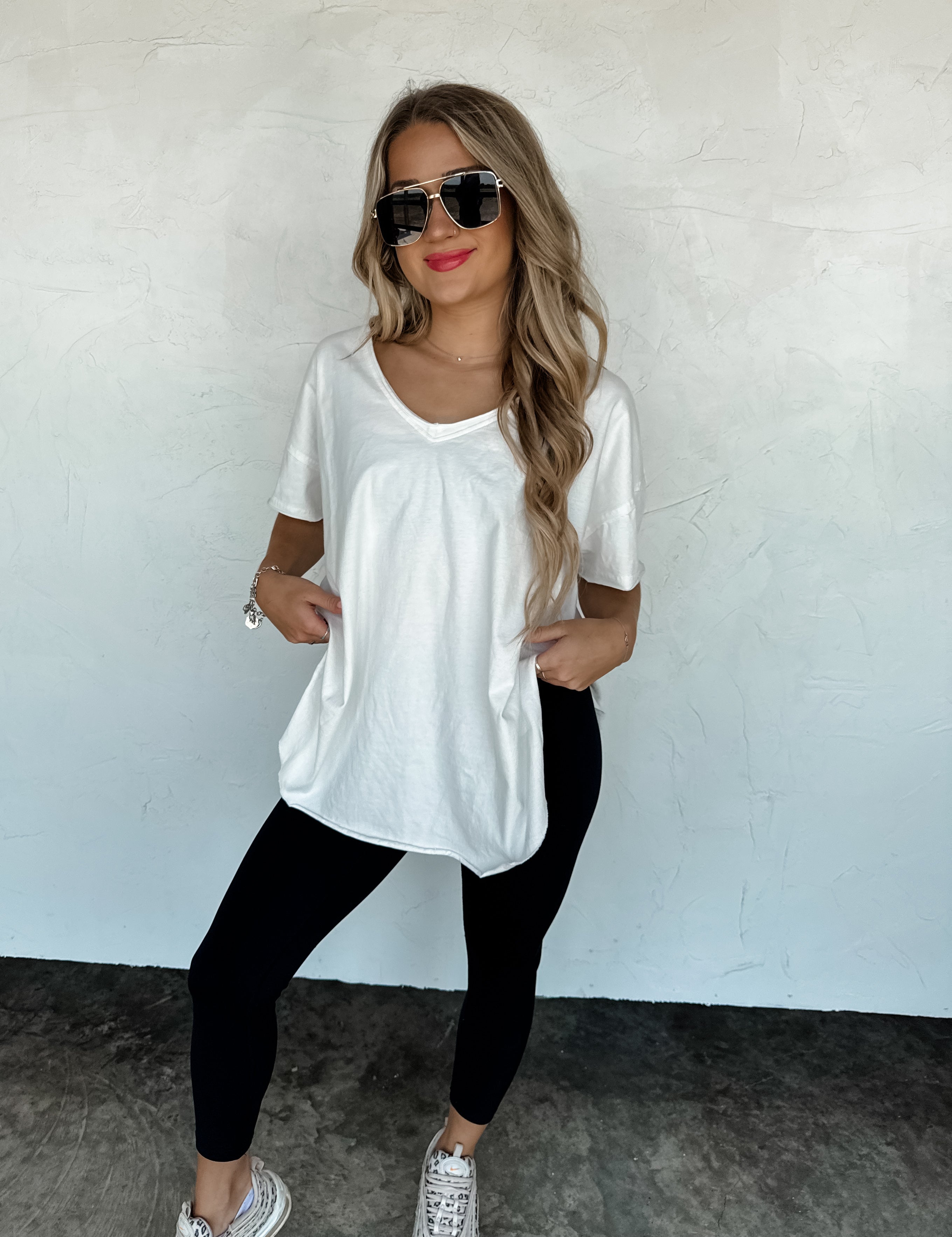 PRE-ORDER: JOEY VNECK WASHED COTTON BOYFRIEND TEE