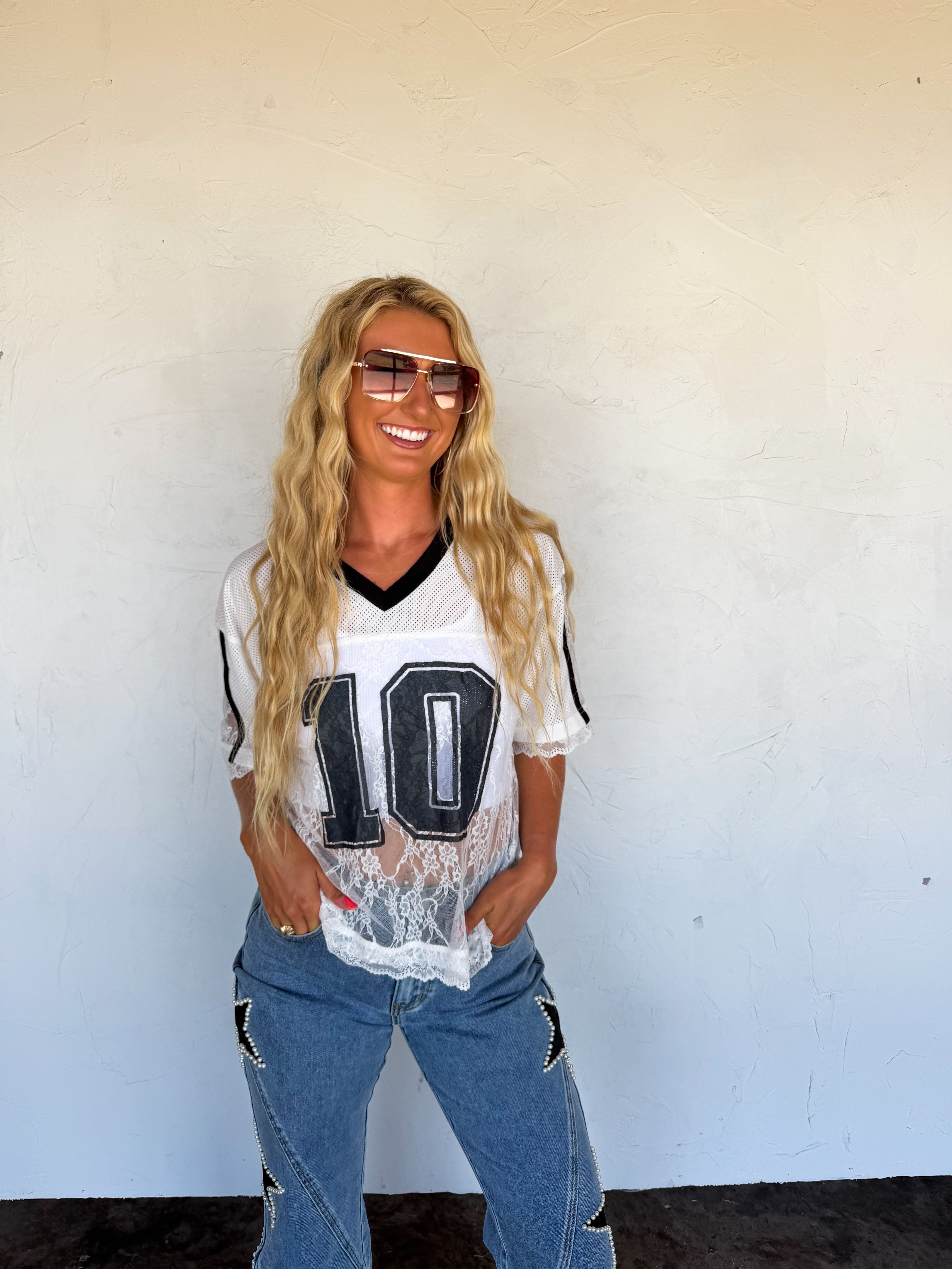 PRE-ORDER: BLEACHER BABE LACE JERSEY