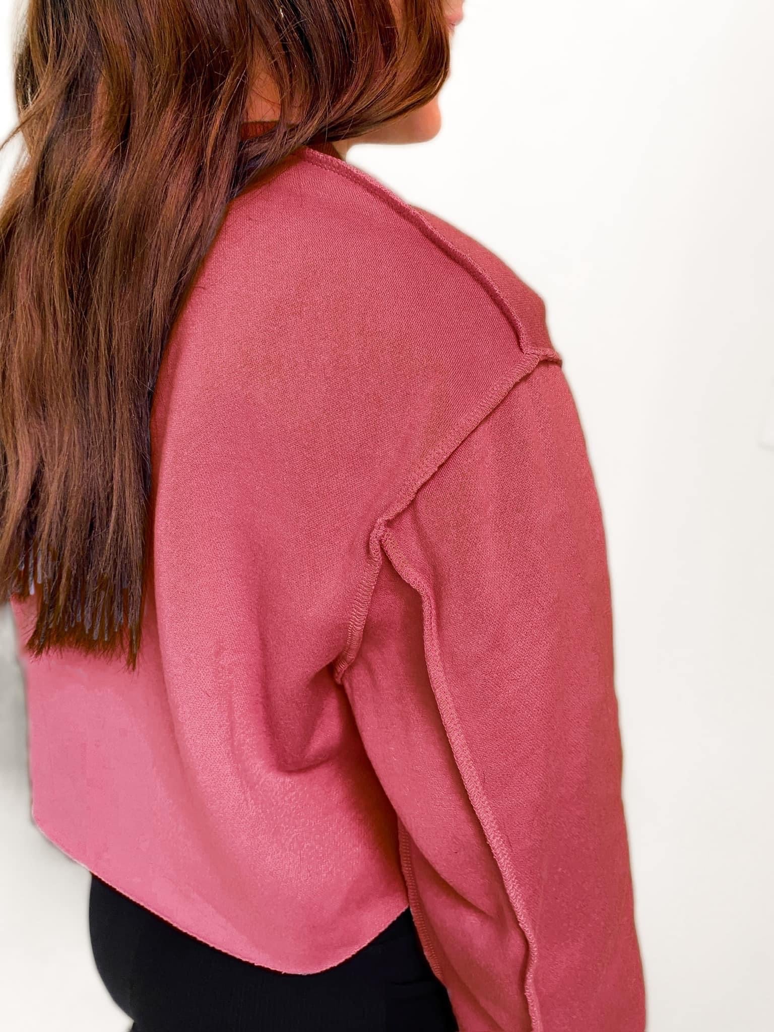 PRE-ORDER Izzy Inside-Out Cropped Sweatshirt