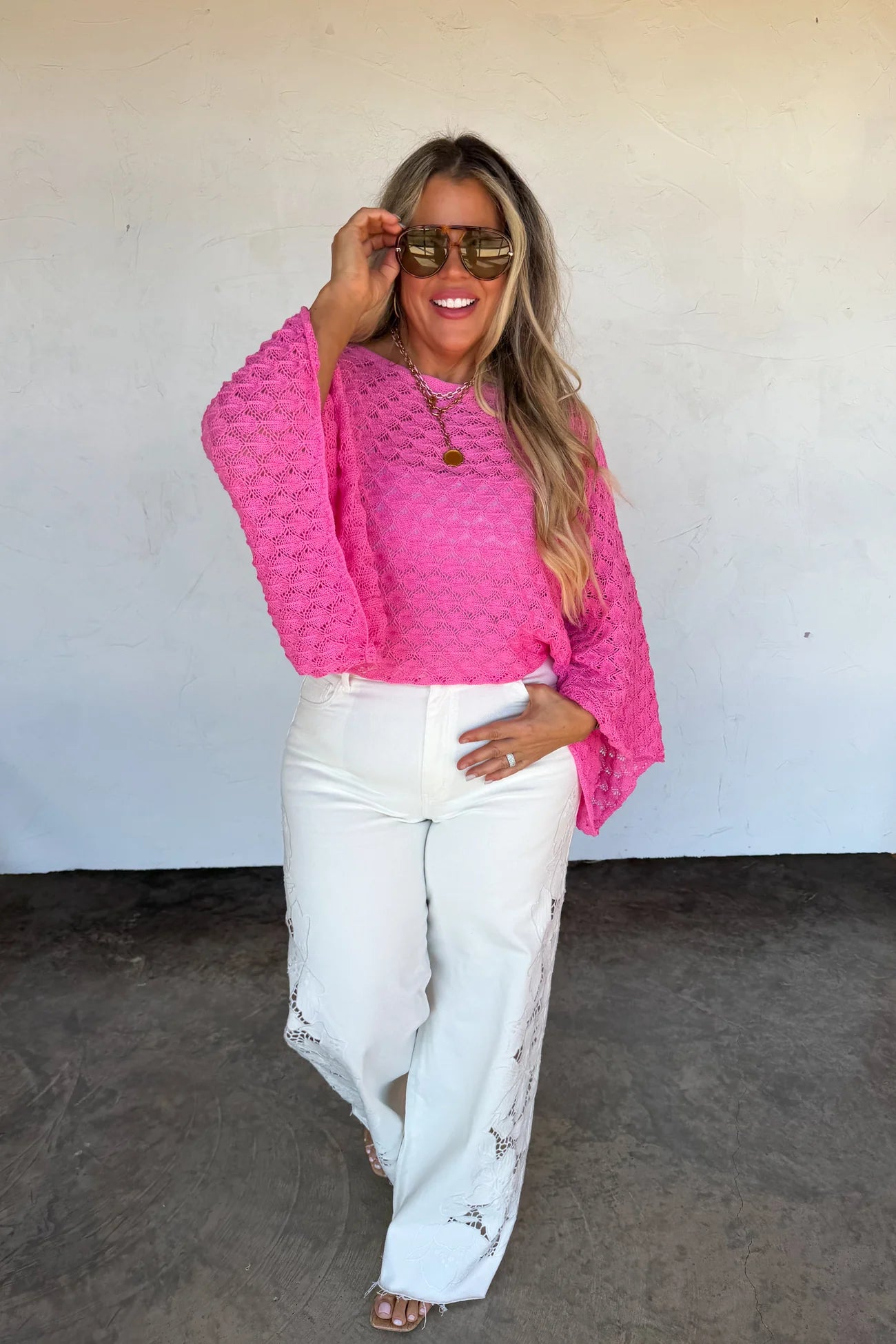 SUMMER FLORAL CHARM WIDE LEG JEAN