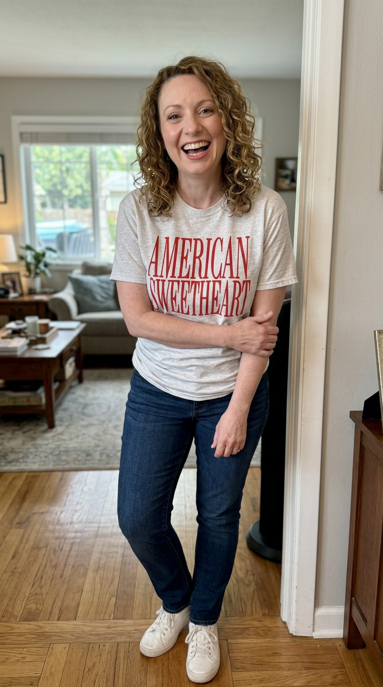 American Sweetheart Boxy Cotton TShirt