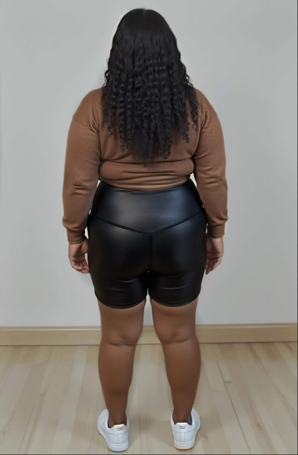 Lainey Leather Suck & Tuck Biker Shorts