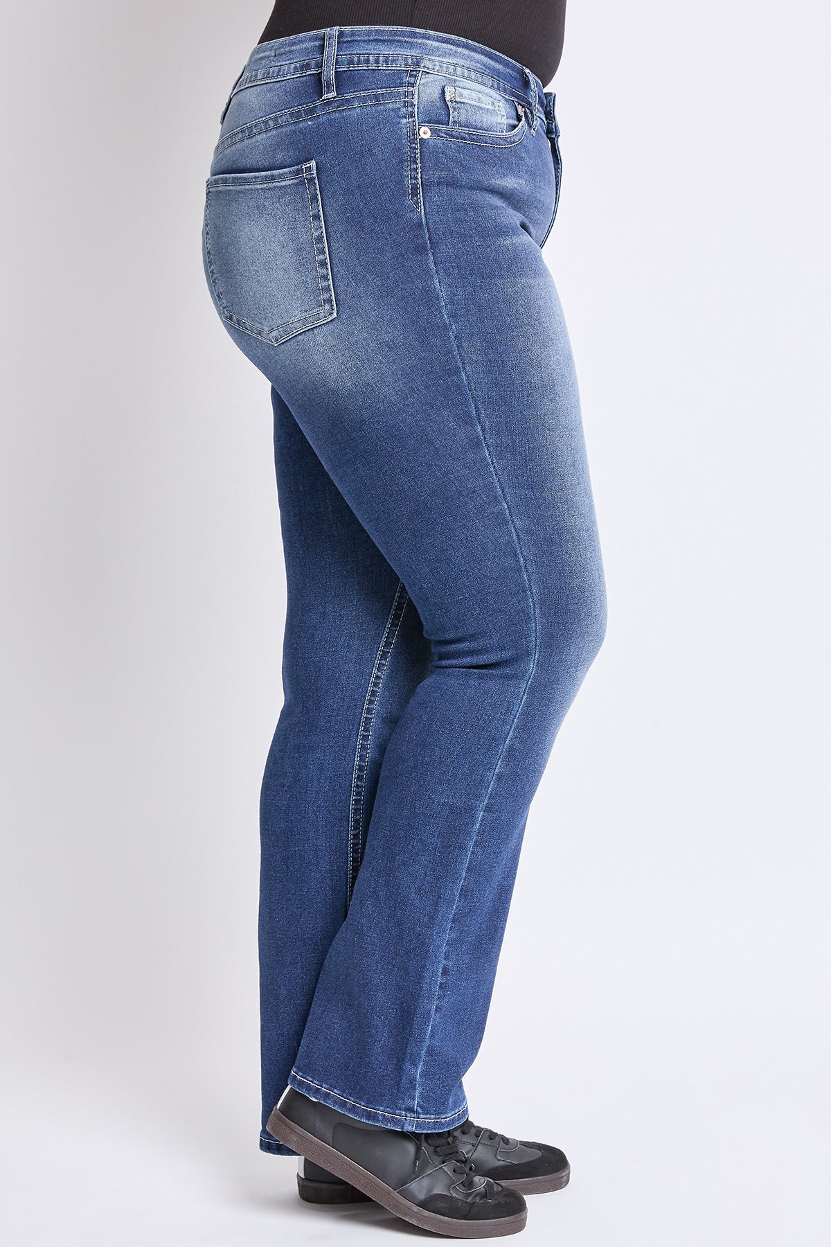 Plus Mid Rise Premium Stitch Bootcut Jeans