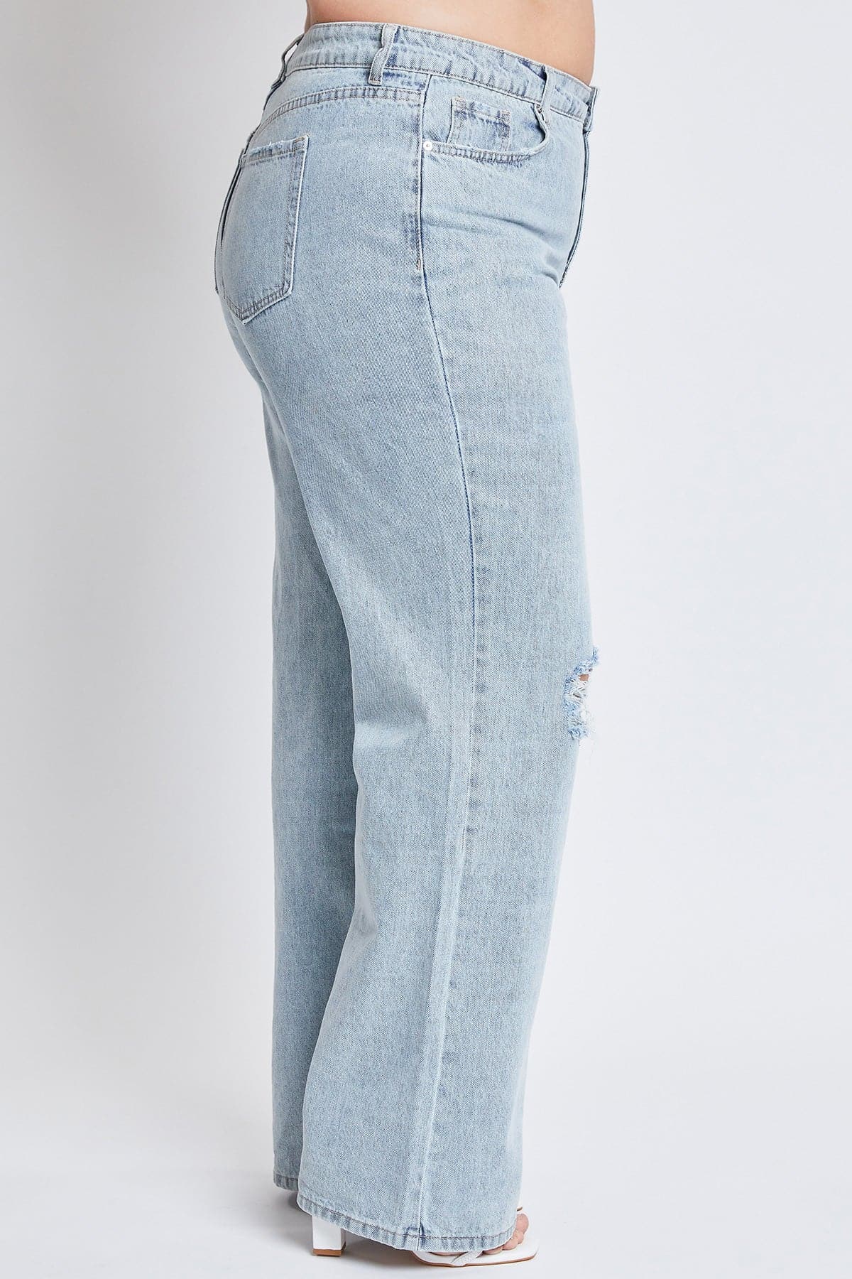 High Rise Relaxed Wide Leg Jeans - Plus