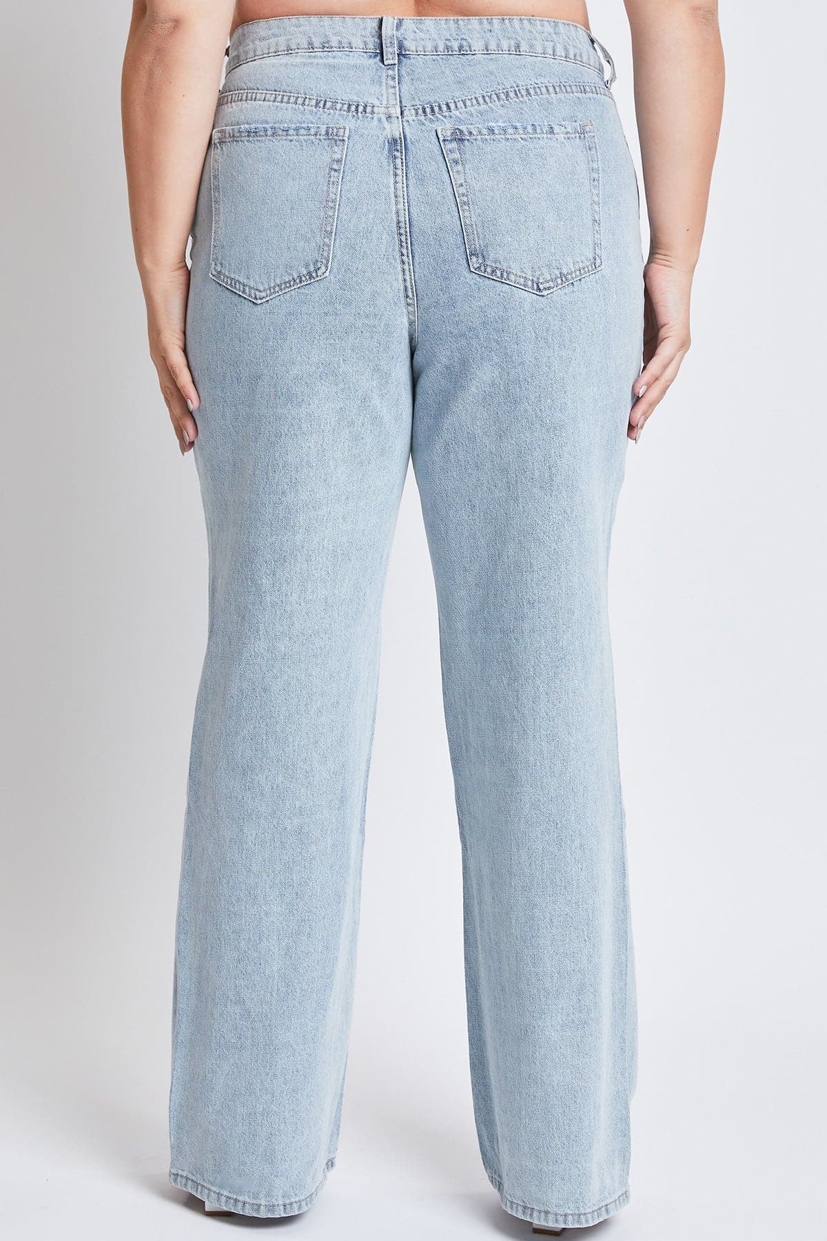 High Rise Relaxed Wide Leg Jeans - Plus