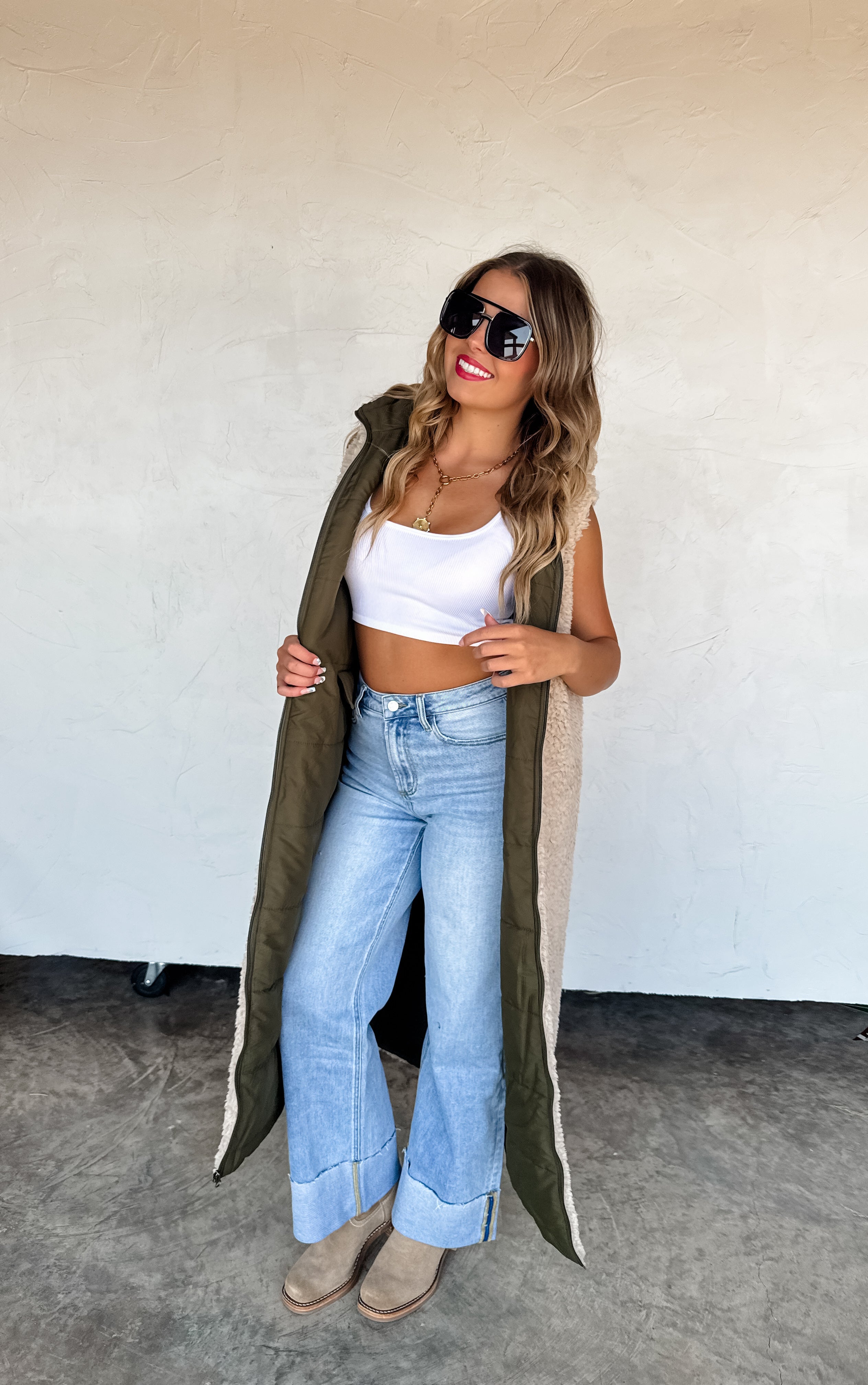 PRE-ORDER: REVERSIBLE SHERPA PUFFER VEST