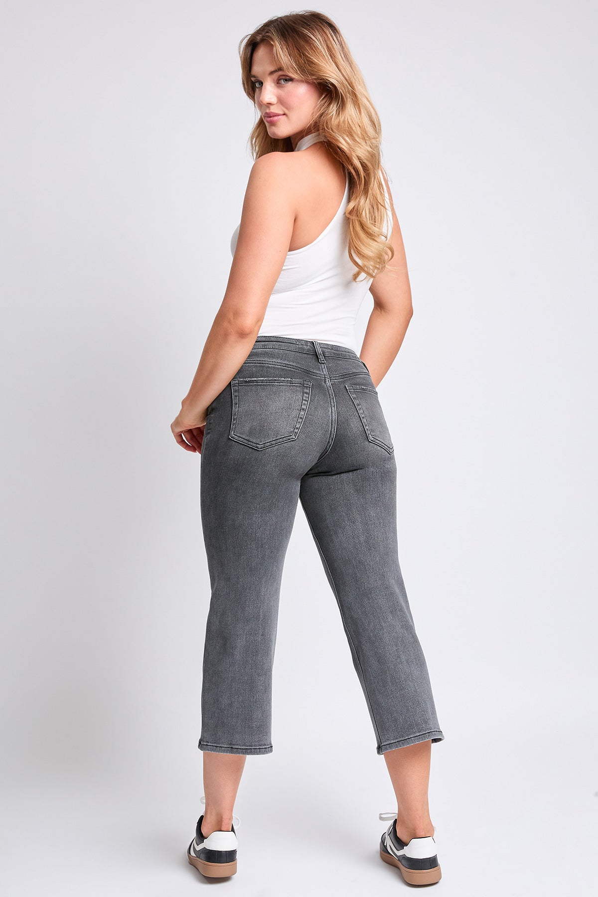 Luxe High Rise Cropped Wide Leg