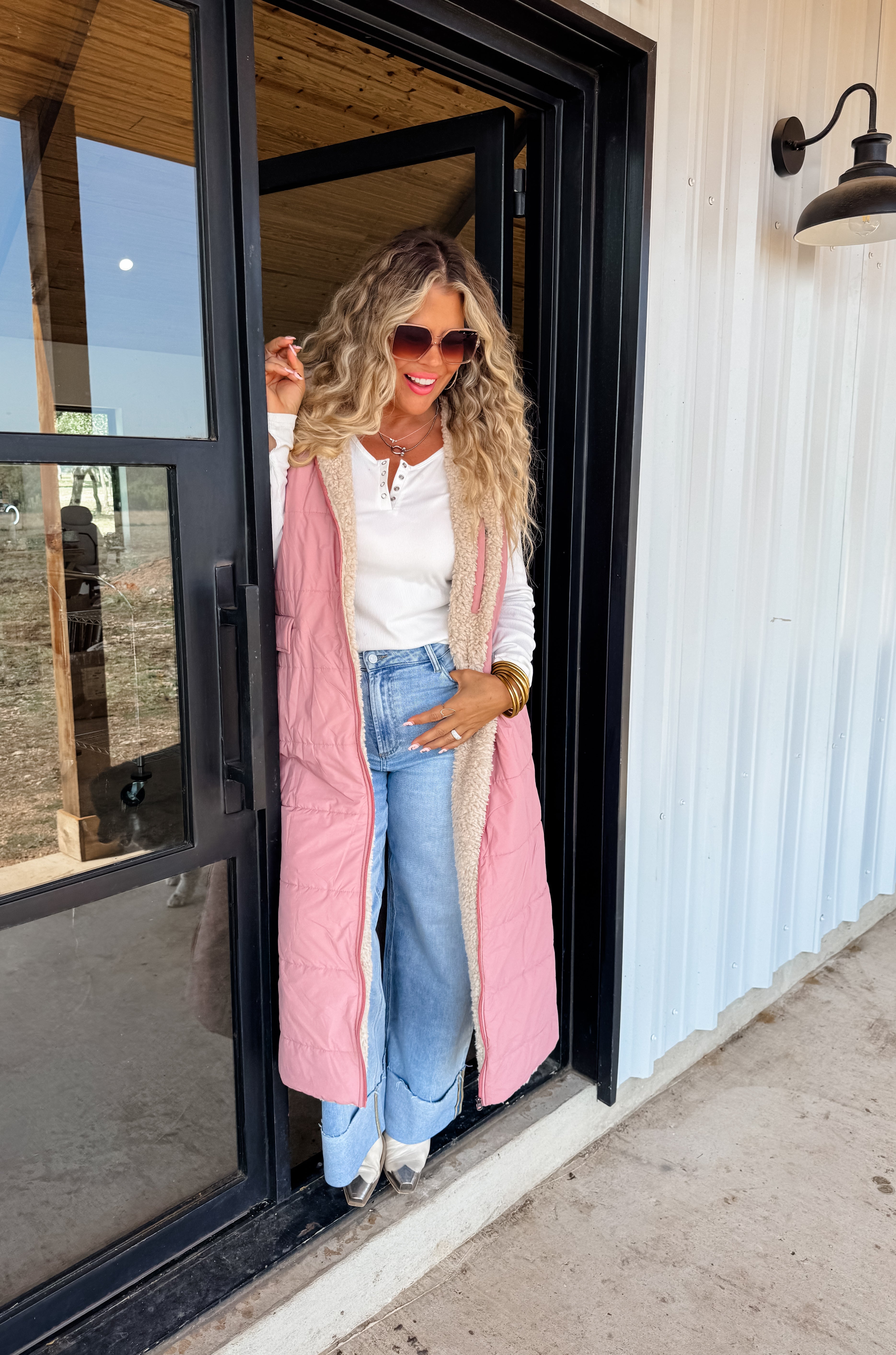PRE-ORDER: REVERSIBLE SHERPA PUFFER VEST