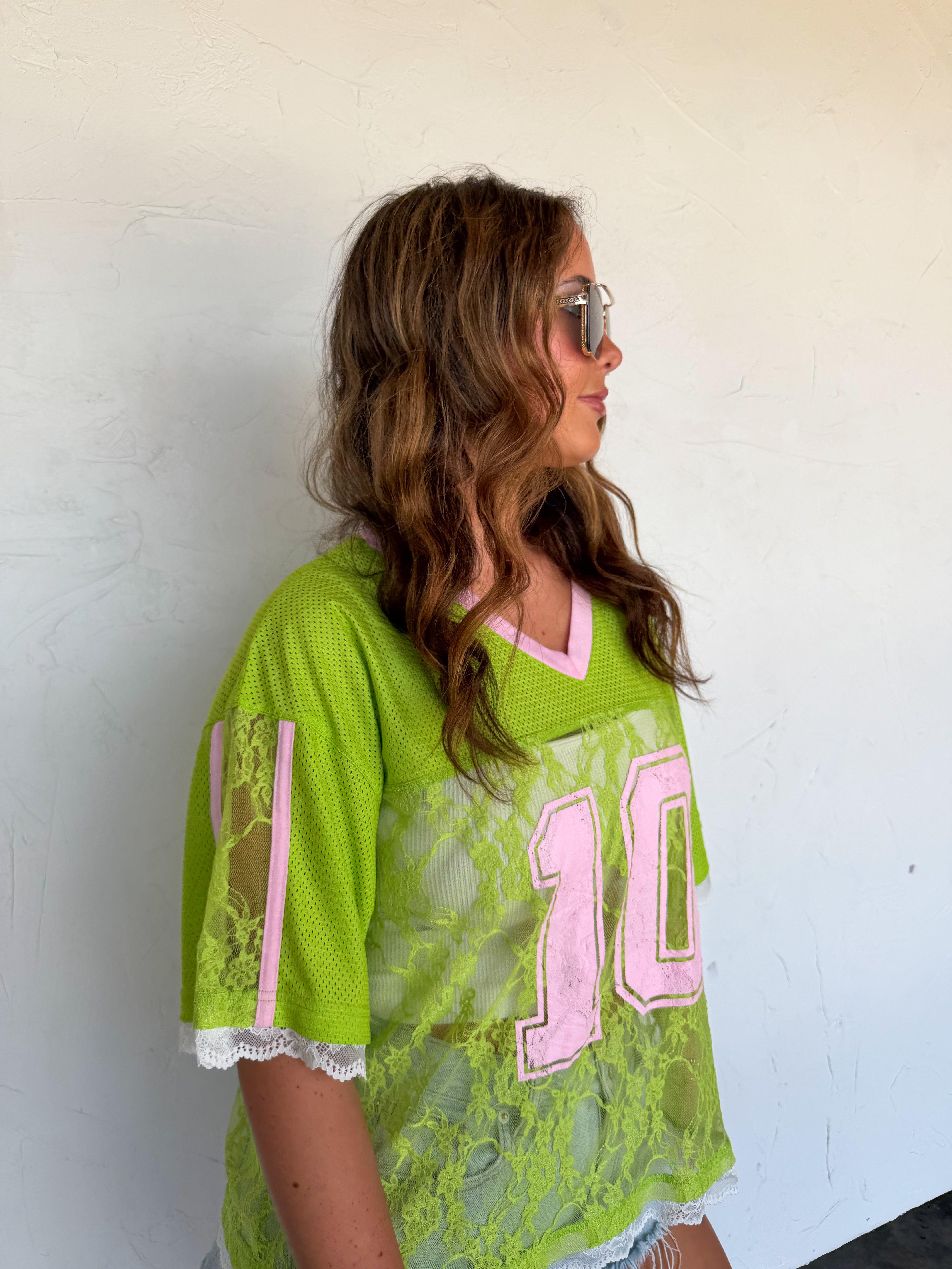 PRE-ORDER: BLEACHER BABE LACE JERSEY
