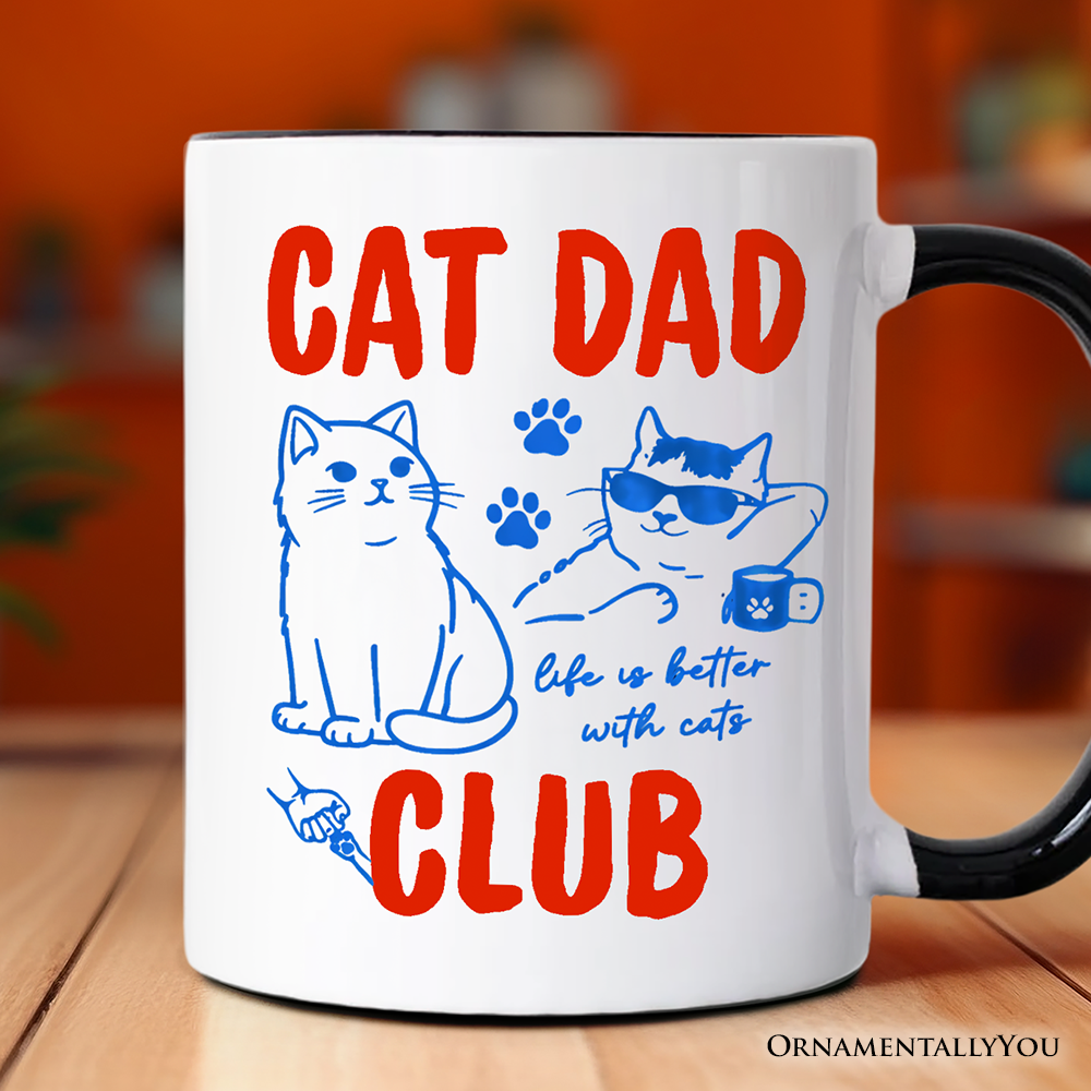 Cat Dad Club Retro Mug