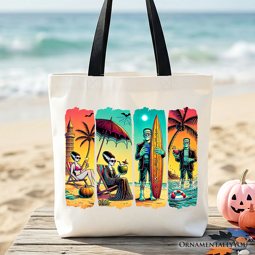Frankenstein's Beach Vacation Tote Bag